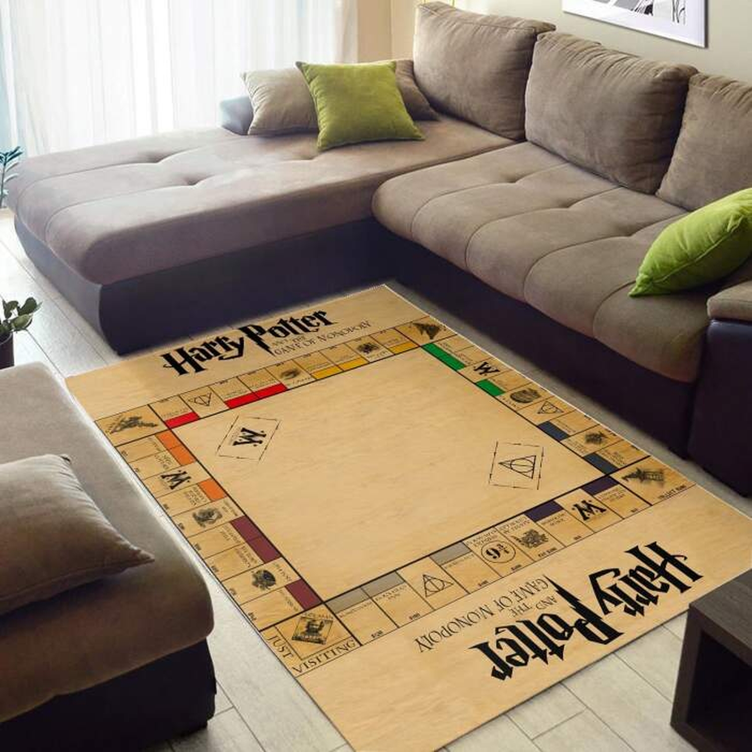 Harry Potter Monopoly Board Rug - Unique Anime Apparel for Fans