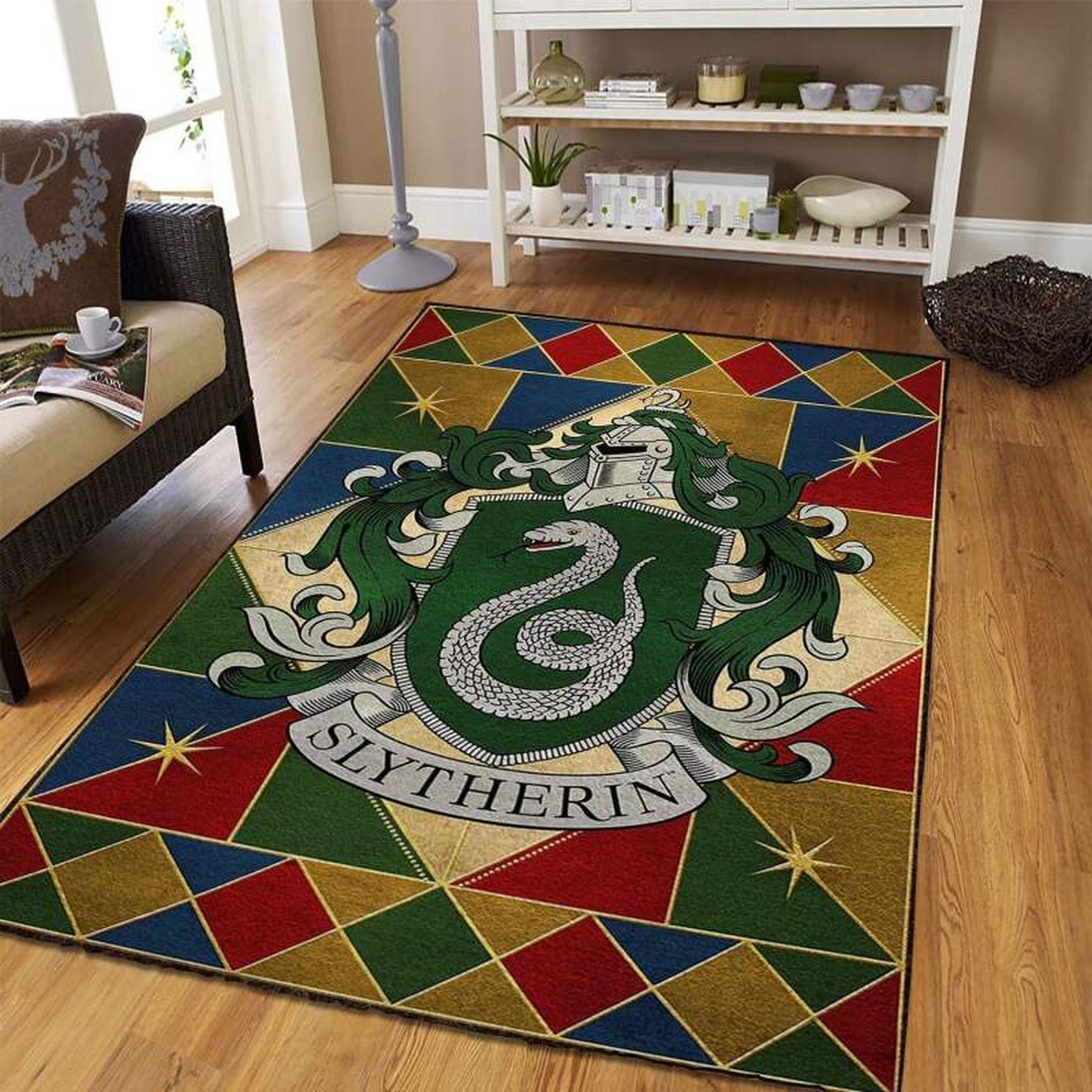 Harry Potter Slytherin Area Rug - Unique Anime Apparel for Fans
