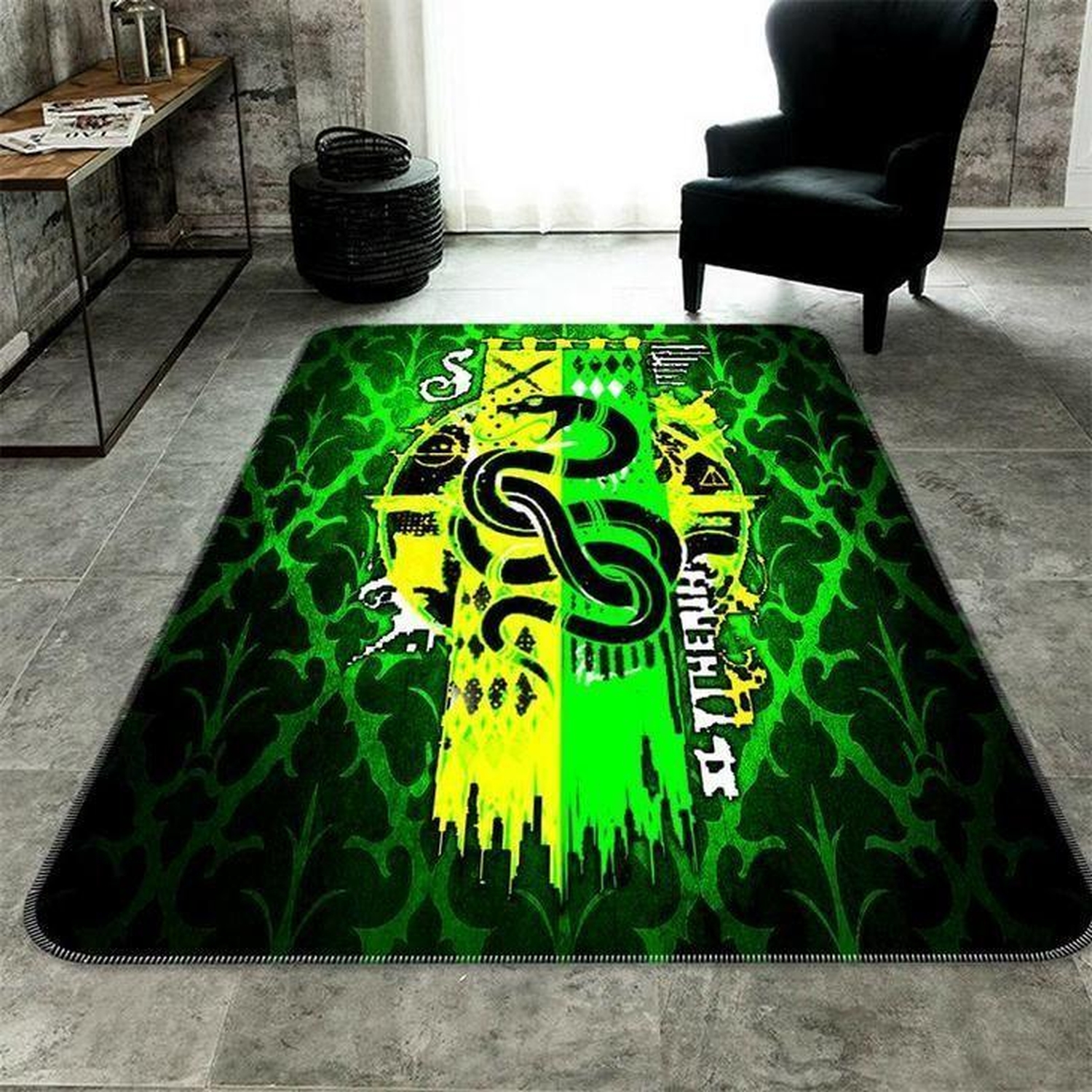 Harry Potter Slytherin House Rug - Unique Anime Apparel for Fans
