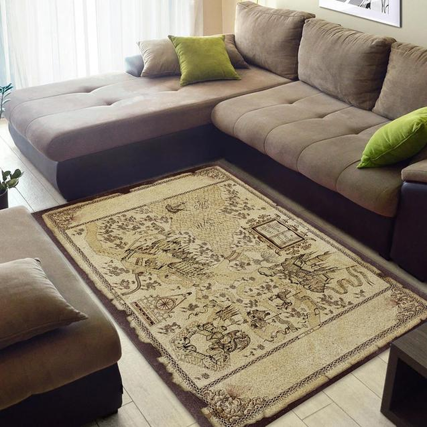 Hary Potter Map Area Rug - Unique Anime Apparel for Fans