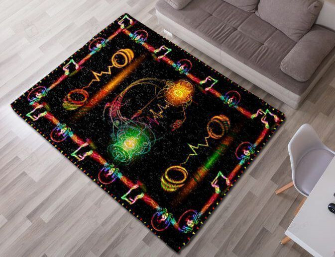 Headphone Yn43447 Rectangle Rug Decor Area Rugs For Living Room Bedroom Kitchen Rugs Home Carpet Flooring TTG015578