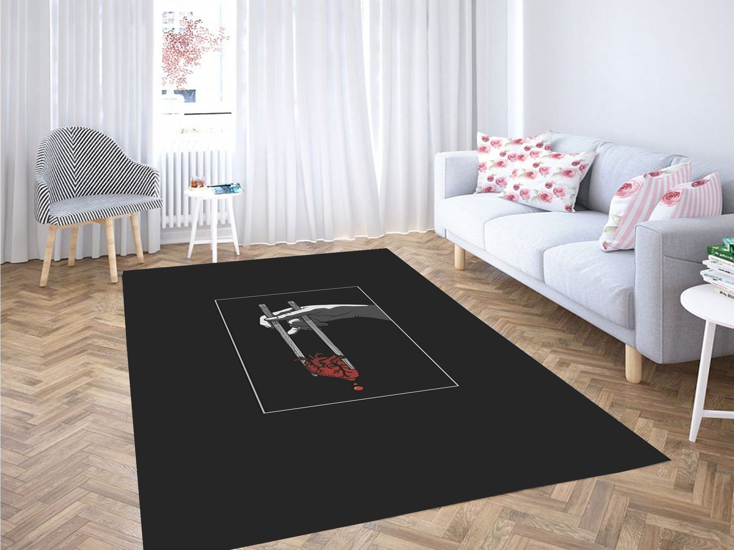 Heart Wallpaper Carpet Rug - Unique Anime Apparel for Fans