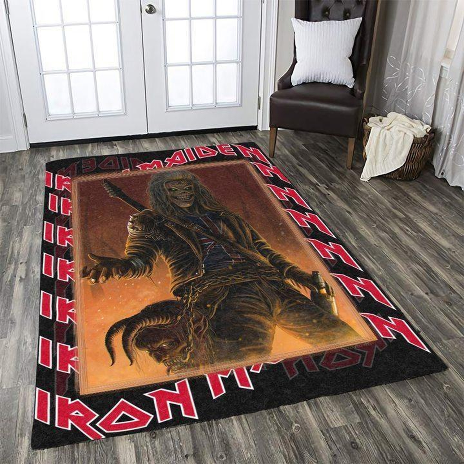 Heavy Metal Band Iron Maiden Area Rug - Unique Anime Apparel for Fans