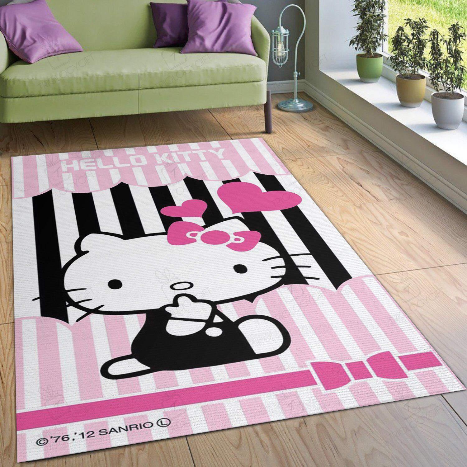 Hello Kitty 10 Rectangle Rug Decor Area Rugs For Living Room Bedroom Kitchen Rugs Home Carpet Flooring TTG015603
