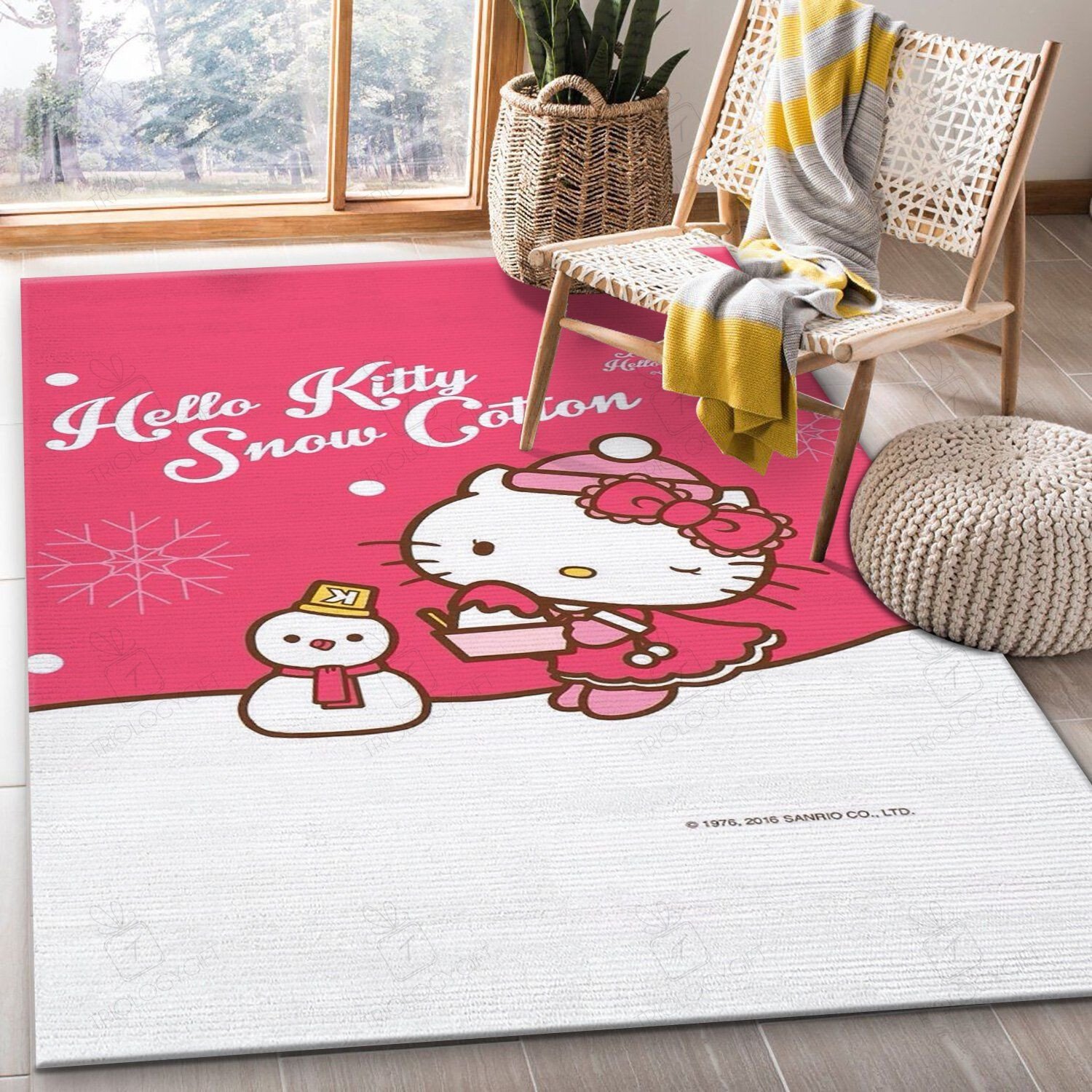 Hello Kitty 11 Rectangle Rug Decor Area Rugs For Living Room Bedroom Kitchen Rugs Home Carpet Flooring TTG015604