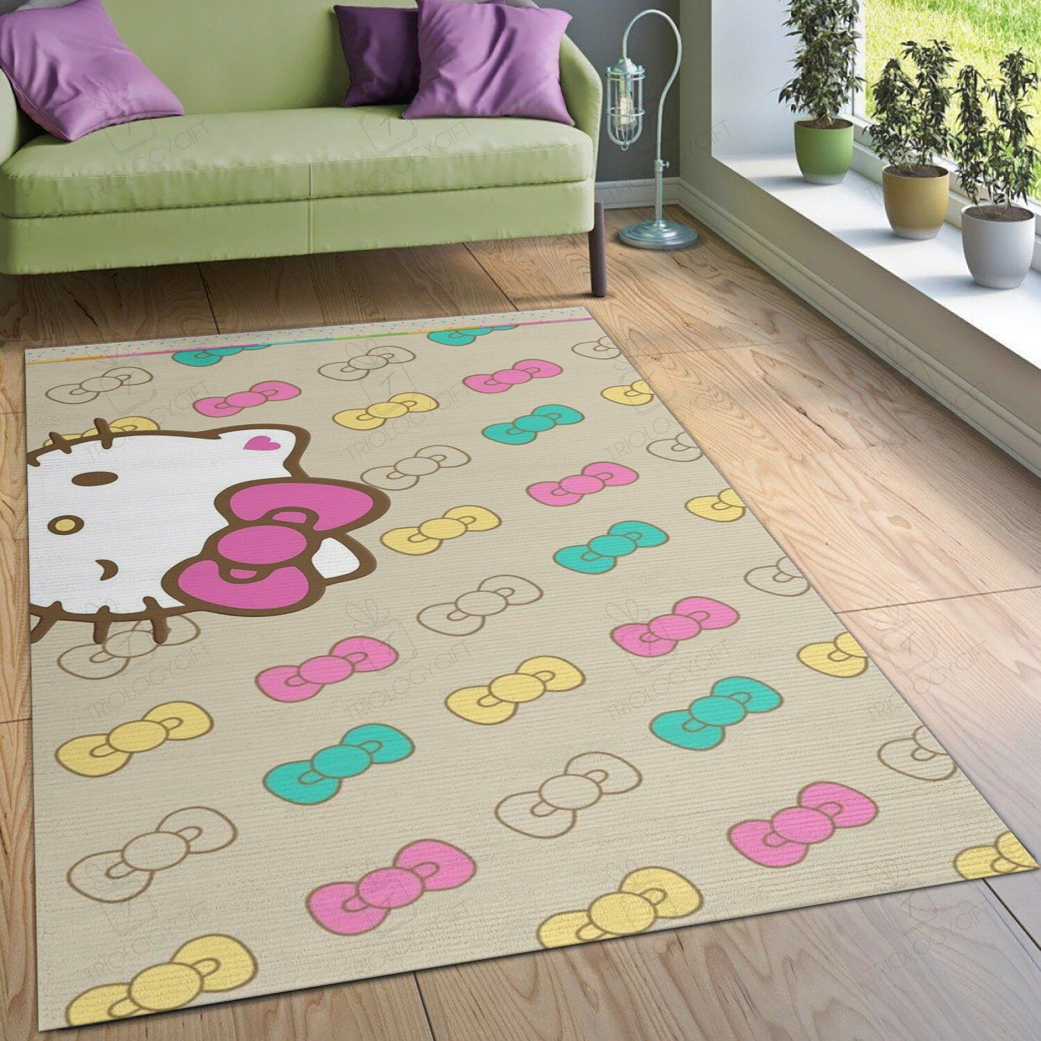 Hello Kitty 13 Family Rectangle Rug Decor Area Rugs For Living Room Bedroom Kitchen Rugs Home Carpet Flooring TTG015606