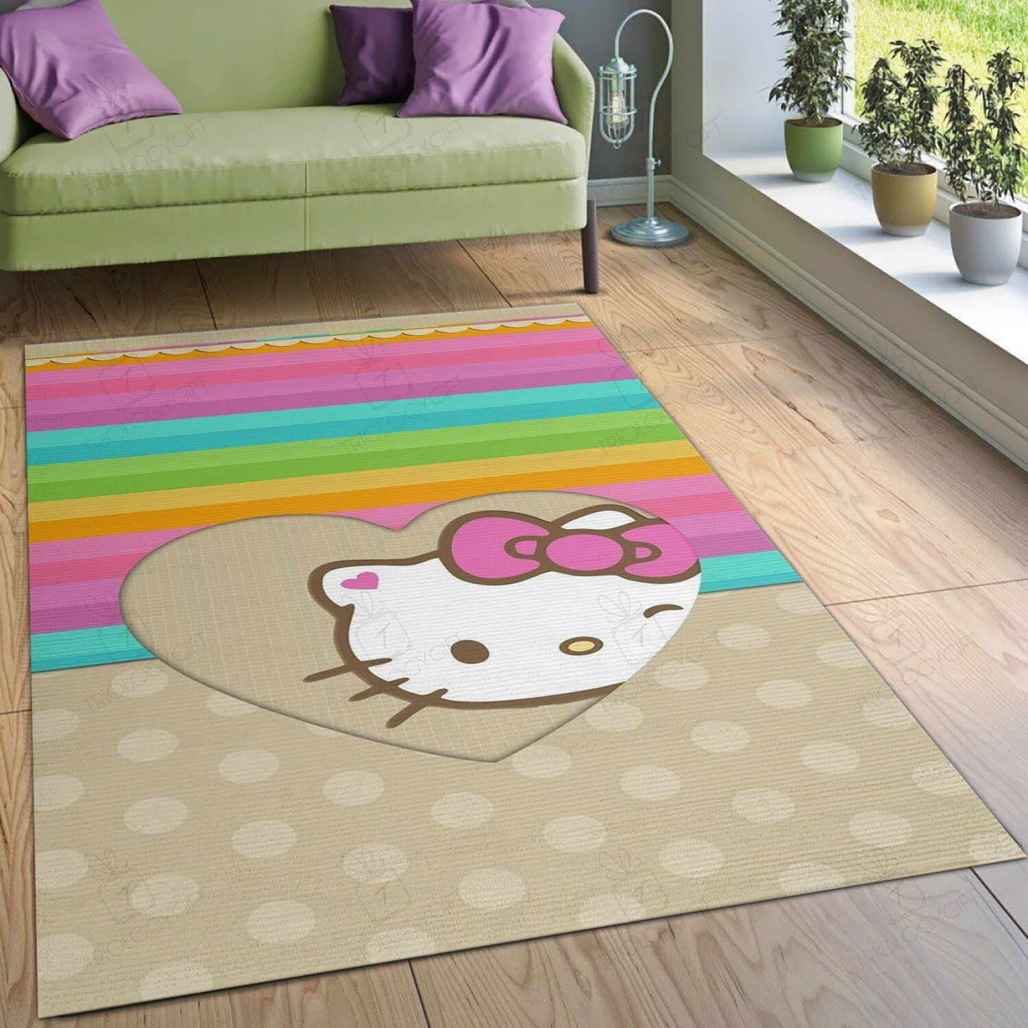 Hello Kitty 14 Rectangle Rug Decor Area Rugs For Living Room Bedroom Kitchen Rugs Home Carpet Flooring TTG015607