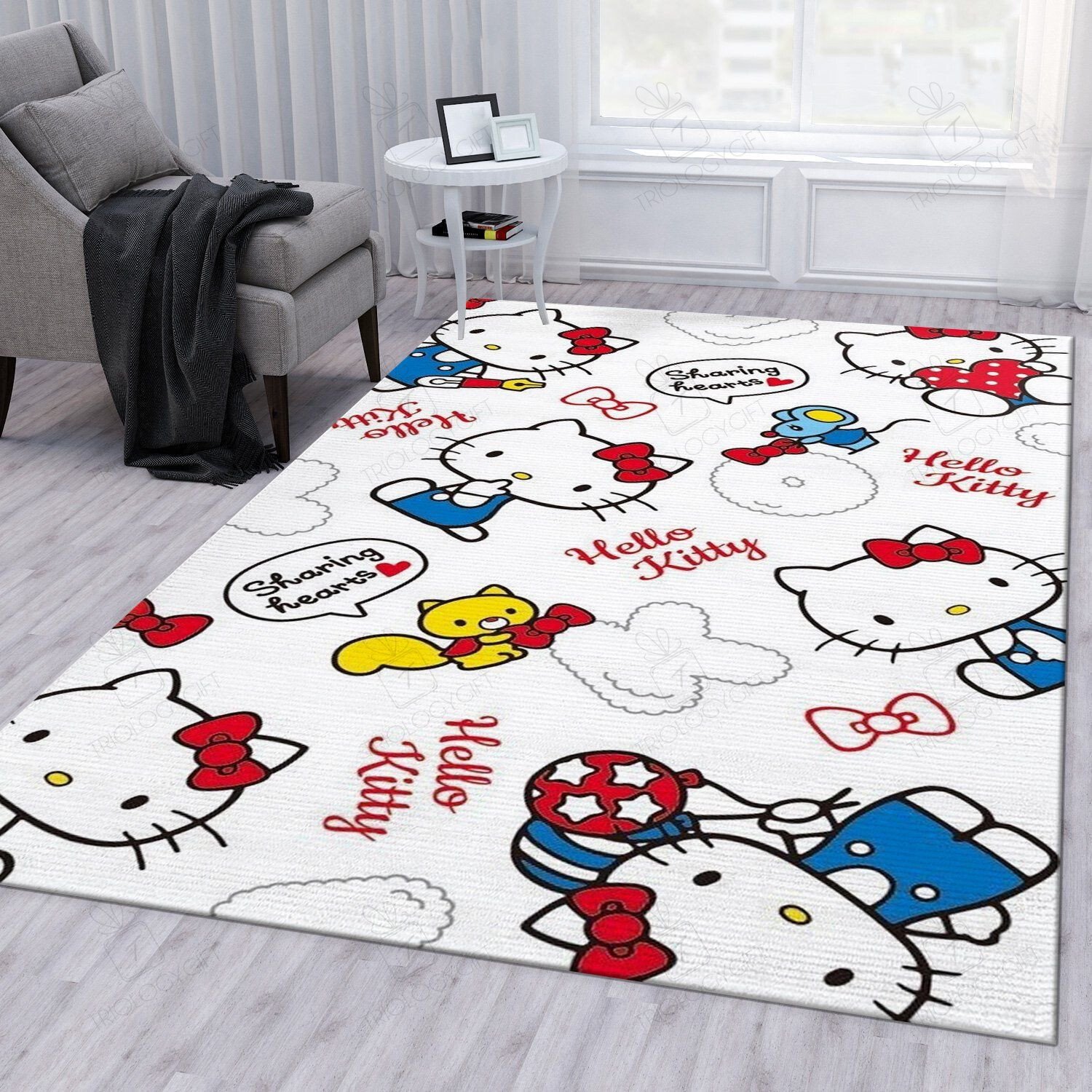 Hello Kitty 5 Rectangle Rug Decor Area Rugs For Living Room Bedroom Kitchen Rugs Home Carpet Flooring TTG015612