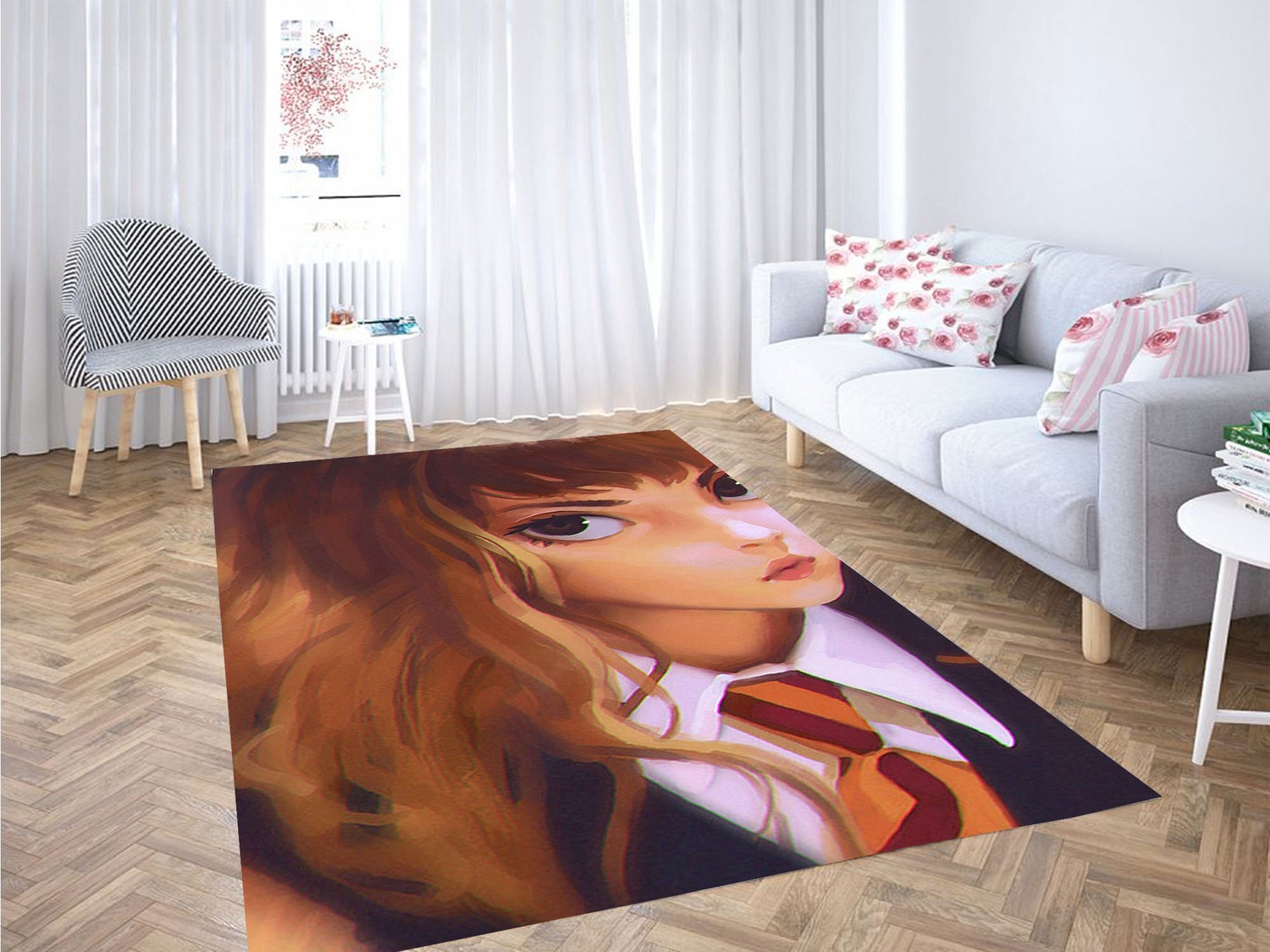 Hermione Digital Painting Carpet Rug - Unique Anime Apparel for Fans