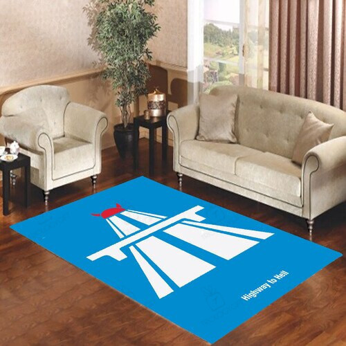 Highway To Hell Acdc Rectangle Rug Decor Area Rugs For Living Room Bedroom Kitchen Rugs Home Carpet Flooring TTG015661