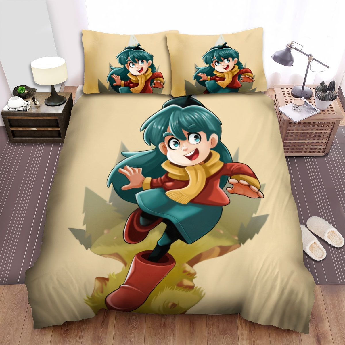 Hilda Portrait Bed Sheets Spread Duvet Cover Bedding Set - Unique Anime Apparel for Fans