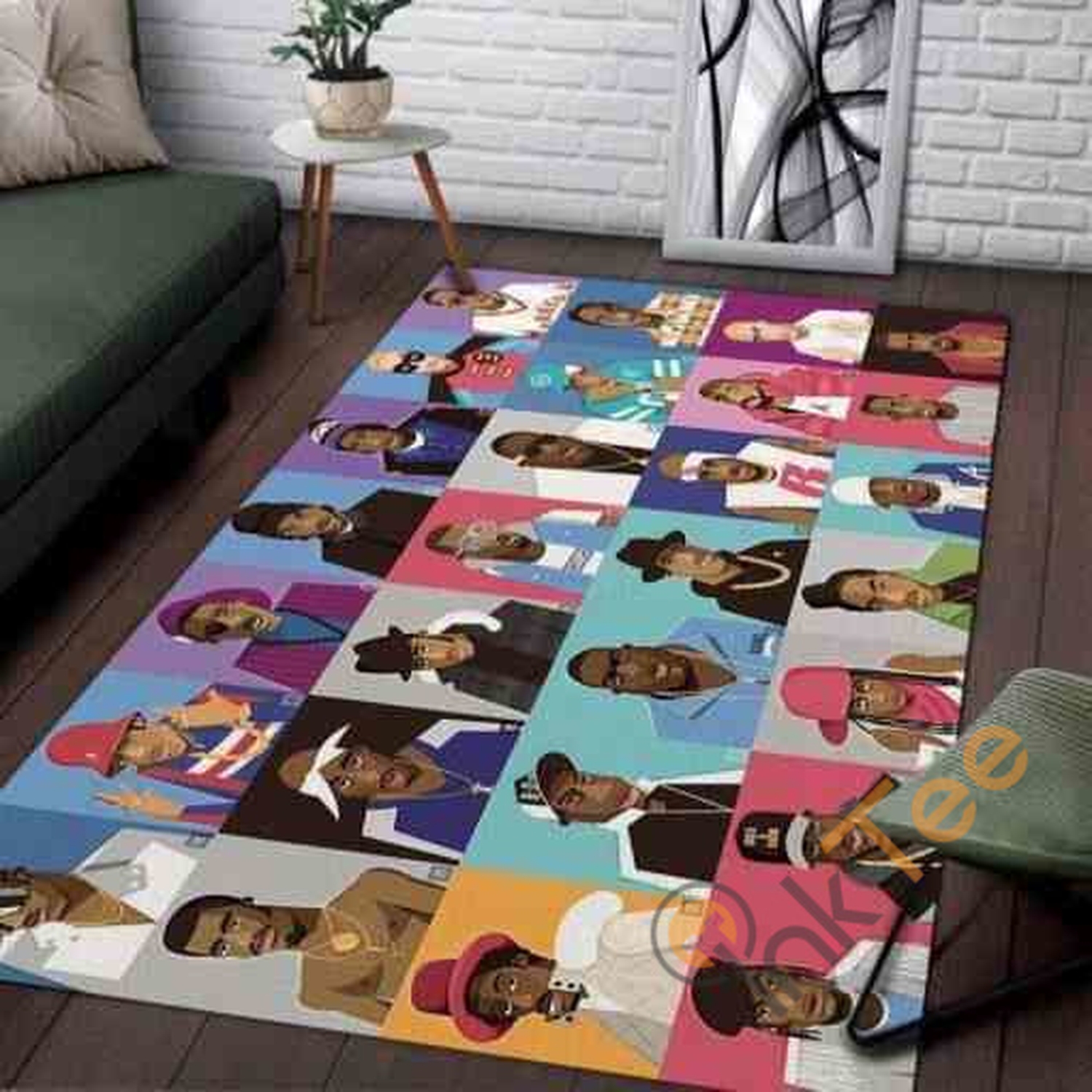 Hip Hop Legends Cartoon Area Rug - Unique Anime Apparel for Fans