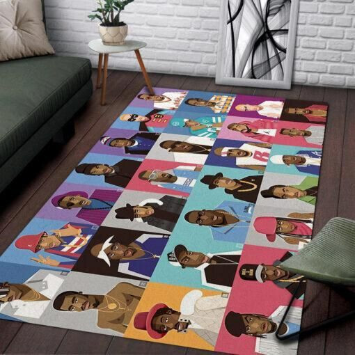 Hip Hop Legends Cartoon Floor Music Rectangle Rug Decor Area Rugs For Living Room Bedroom Kitchen Rugs Home Carpet Flooring TTG015675