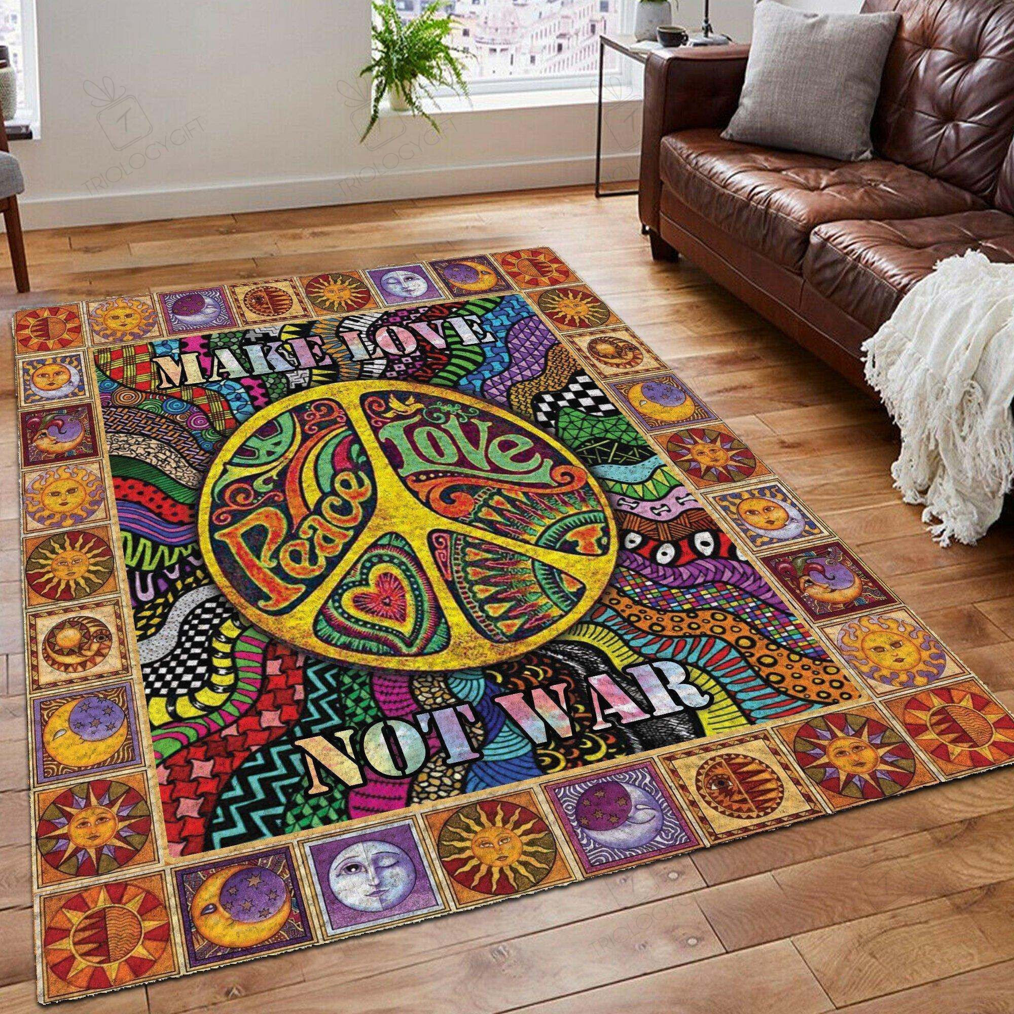 Hippie So Cool Rectangle Rug Decor Area Rugs For Living Room Bedroom Kitchen Rugs Home Carpet Flooring TTG015726