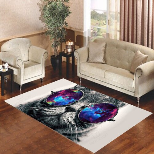 Hipster Cool Cat Rectangle Rug Decor Area Rugs For Living Room Bedroom Kitchen Rugs Home Carpet Flooring TTG015739