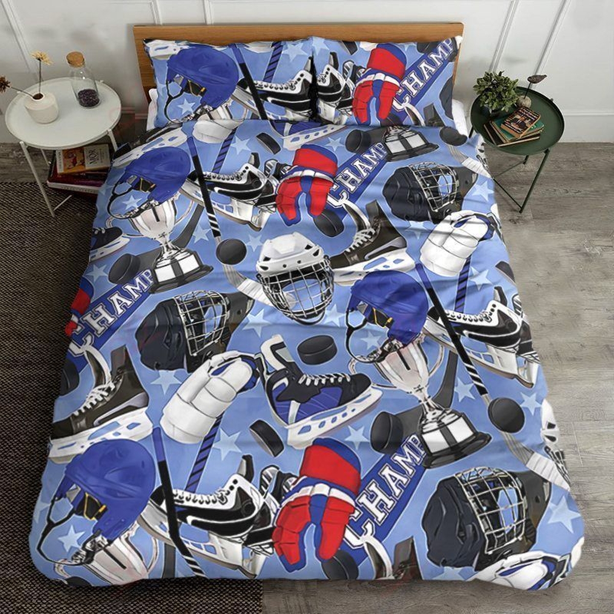 Hockey Tool Bed Sheets Spread Duvet Cover Bedding Set - Unique Anime Apparel for Fans