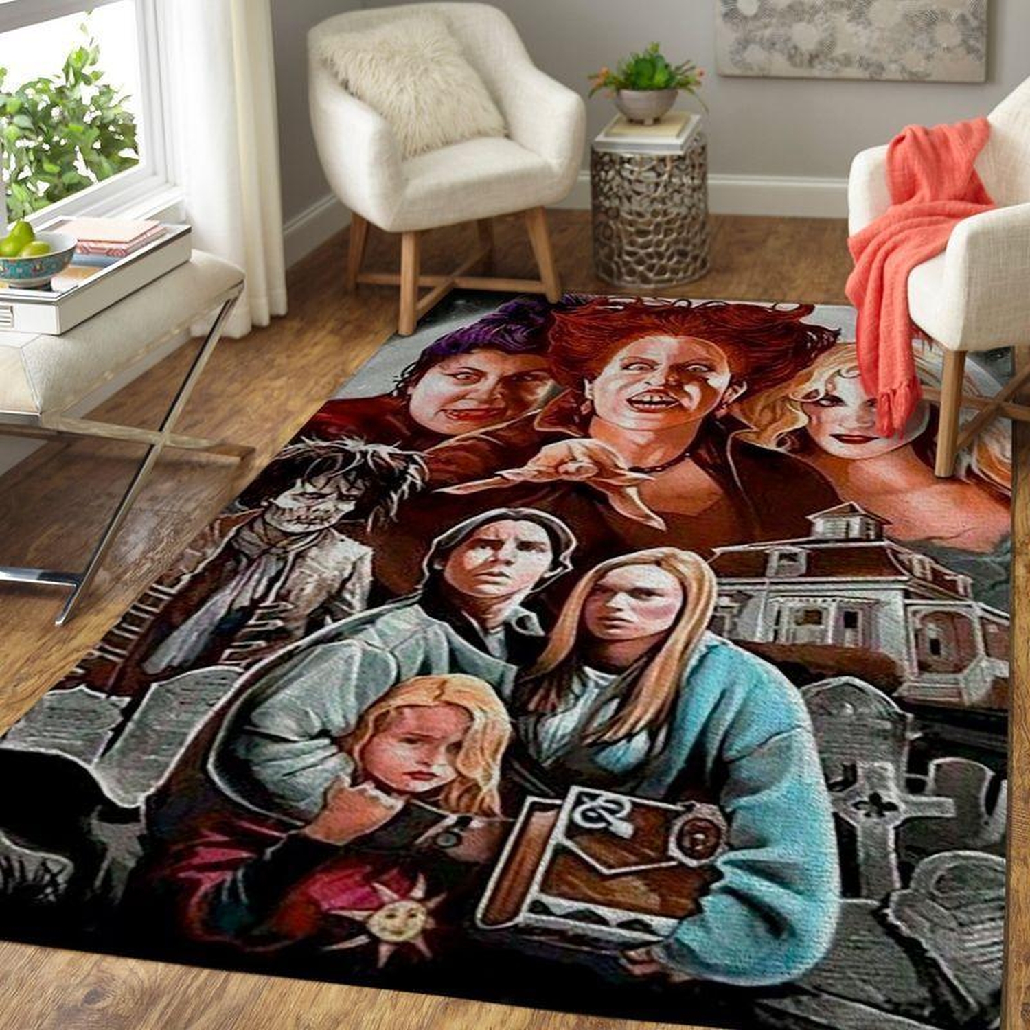 Hocus Pocus Movie Area Area Rug - Unique Anime Apparel for Fans