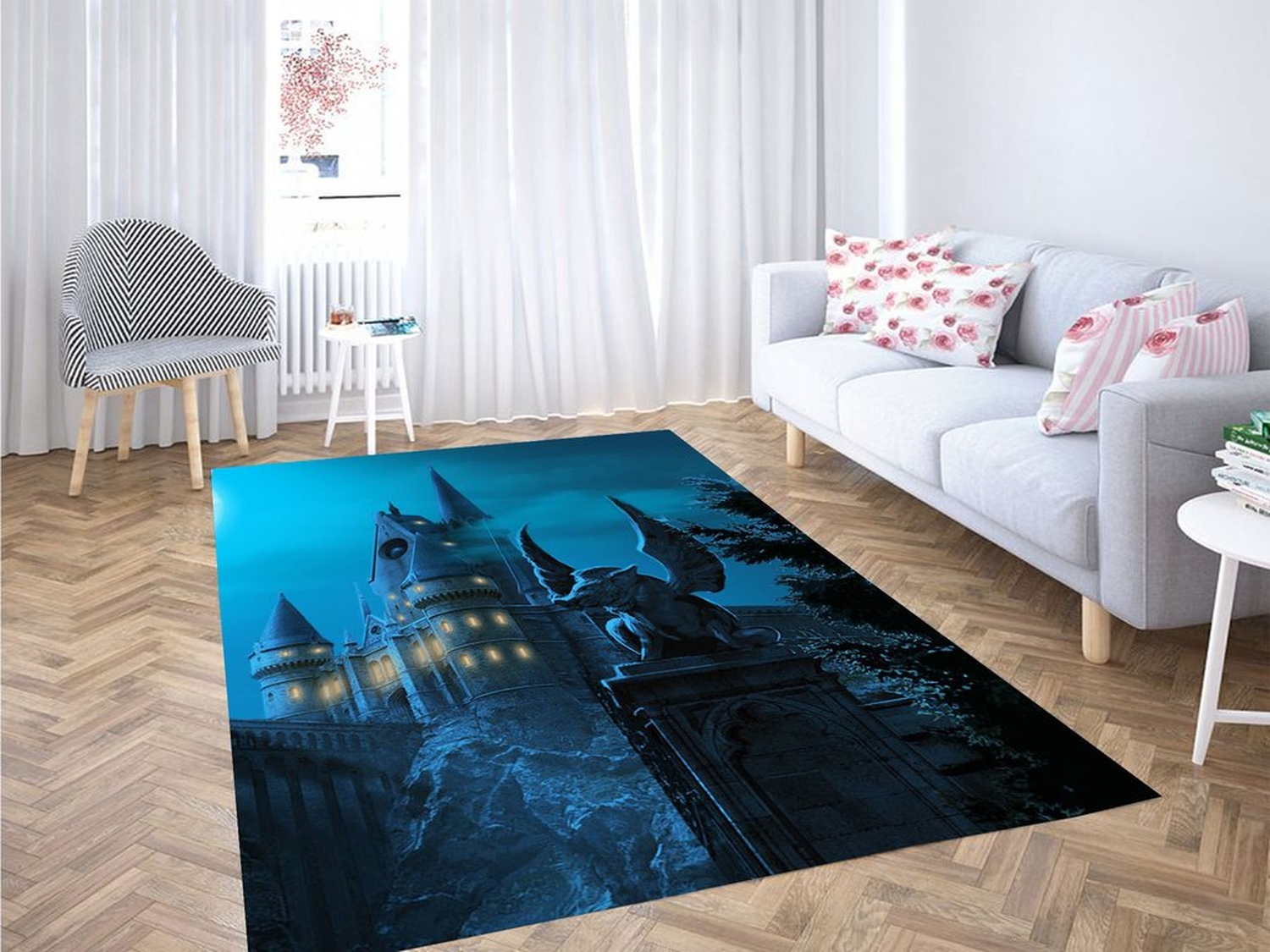 Hogwarts Harry Potter Living Room Modern Carpet Rug - Unique Anime Apparel for Fans
