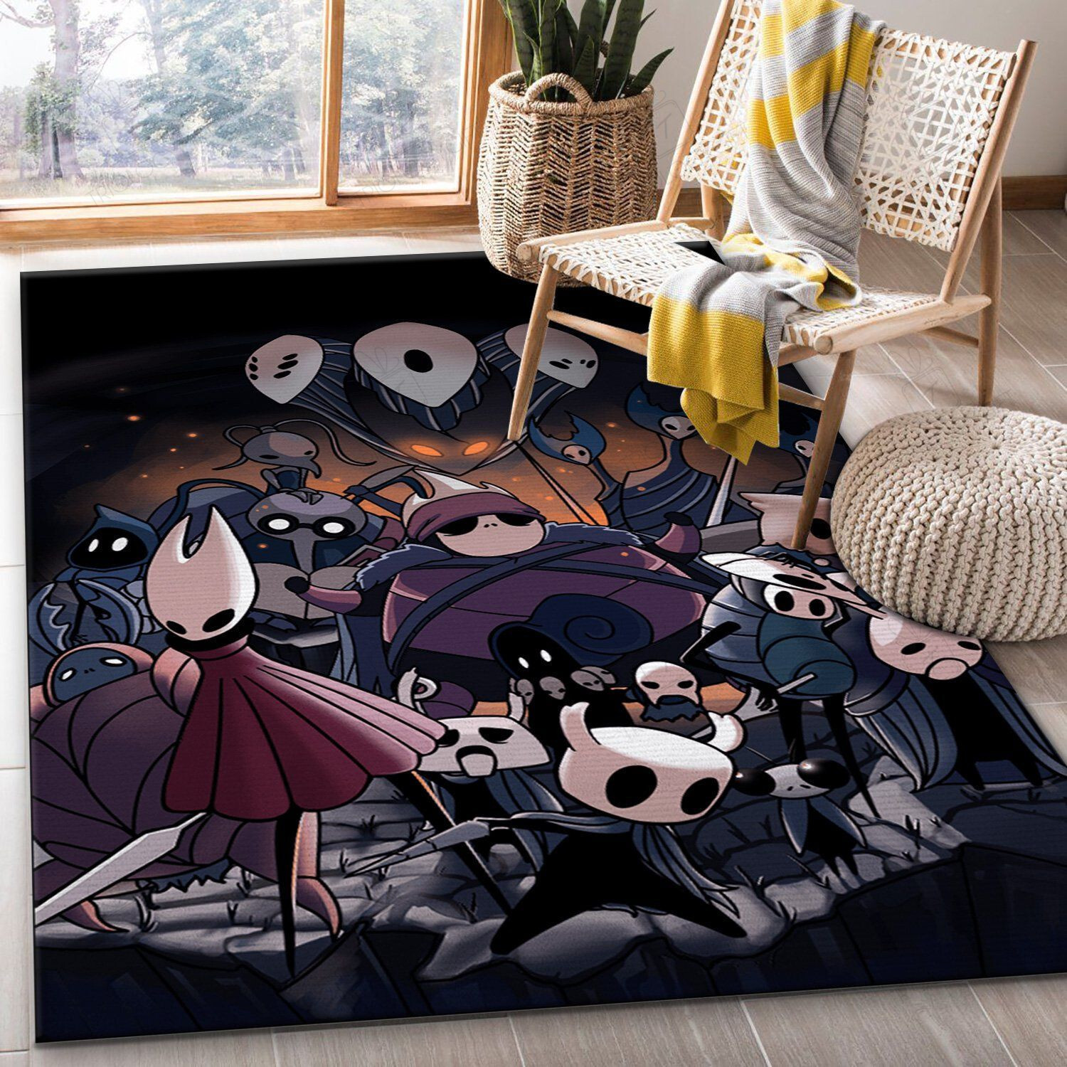 Hollow Knight Ver1 Family Rectangle Rug Decor Area Rugs For Living Room Bedroom Kitchen Rugs Home Carpet Flooring TTG015799