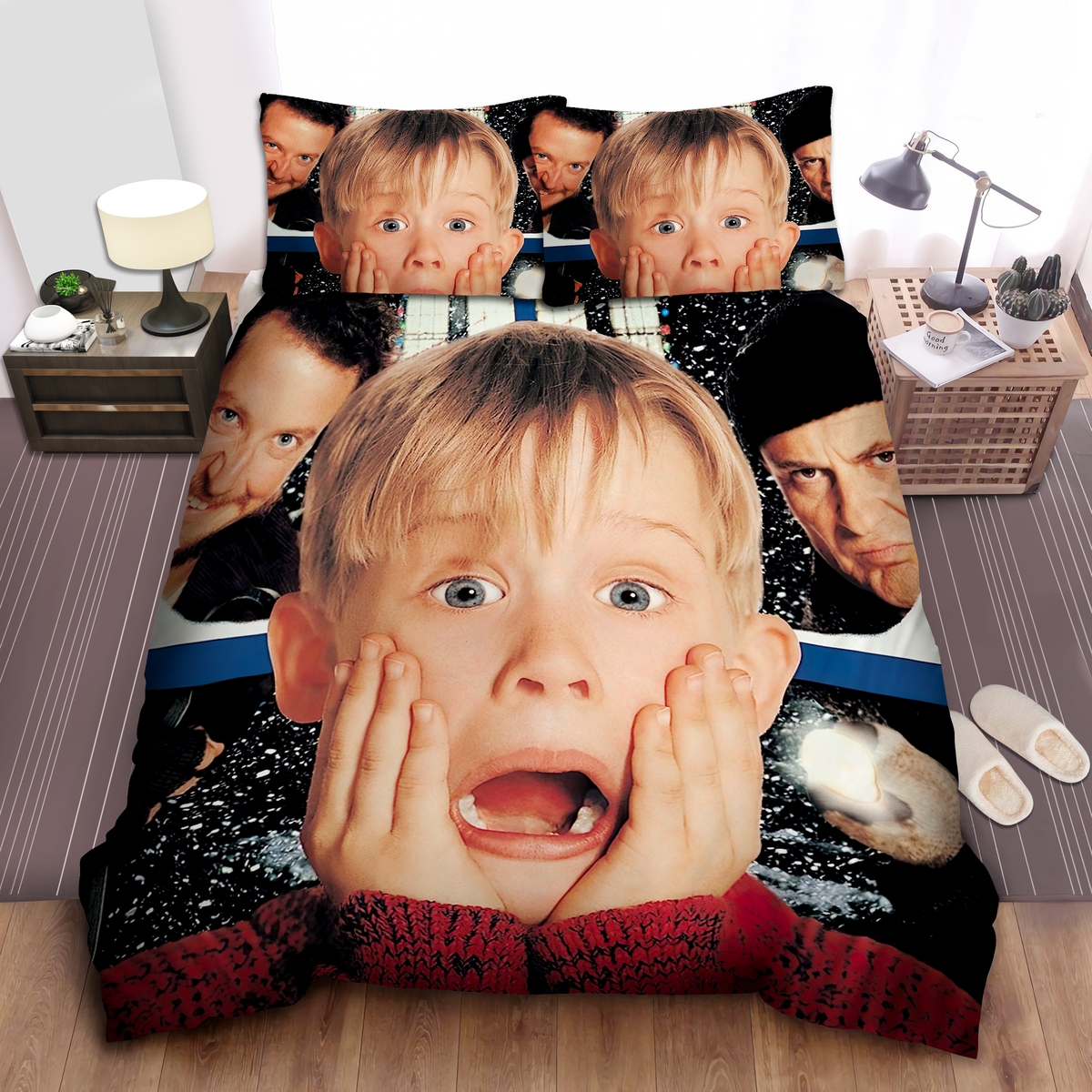 Home Alone Theatrical Release Poster Bed Sheets Spread Duvet Cover Bedding Set - Unique Anime Apparel for Fans