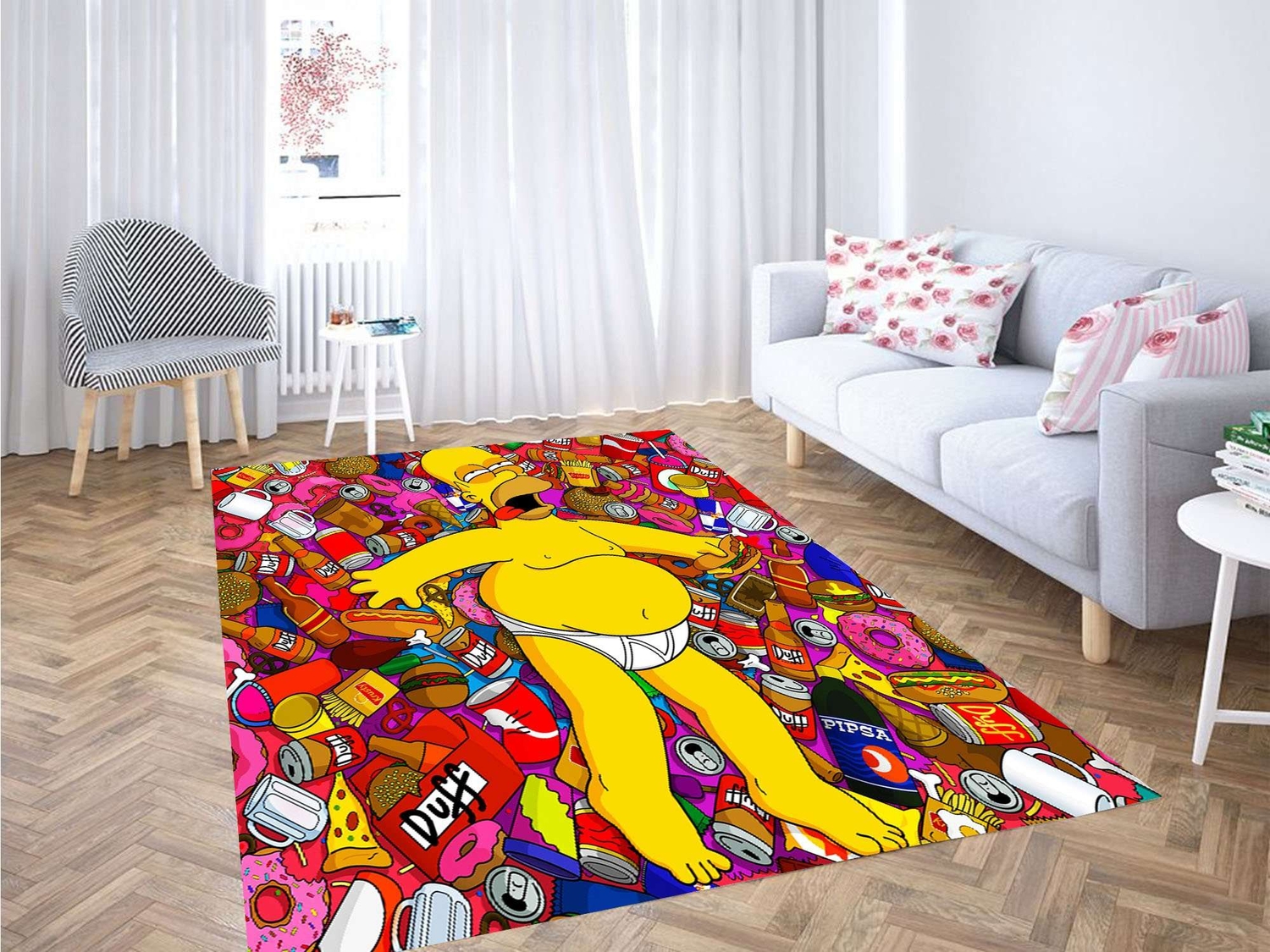 Homer Faint Simpson Cartoon Carpet Rug - Unique Anime Apparel for Fans