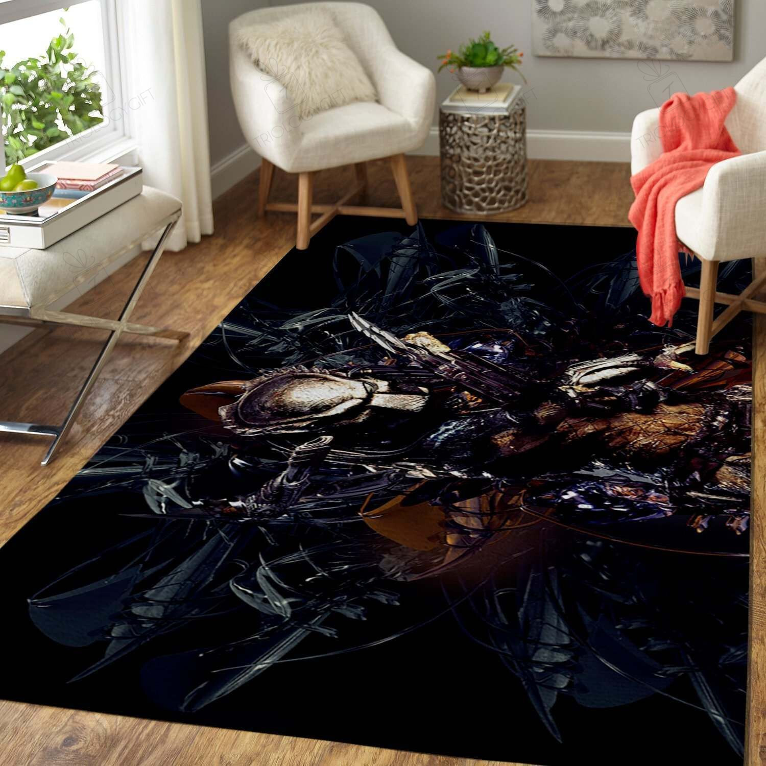 Horror Movie Alien Vs. Predator / Movie Rectangle Rug Decor Area Rugs For Living Room Bedroom Kitchen Rugs Home Carpet Flooring TTG015866