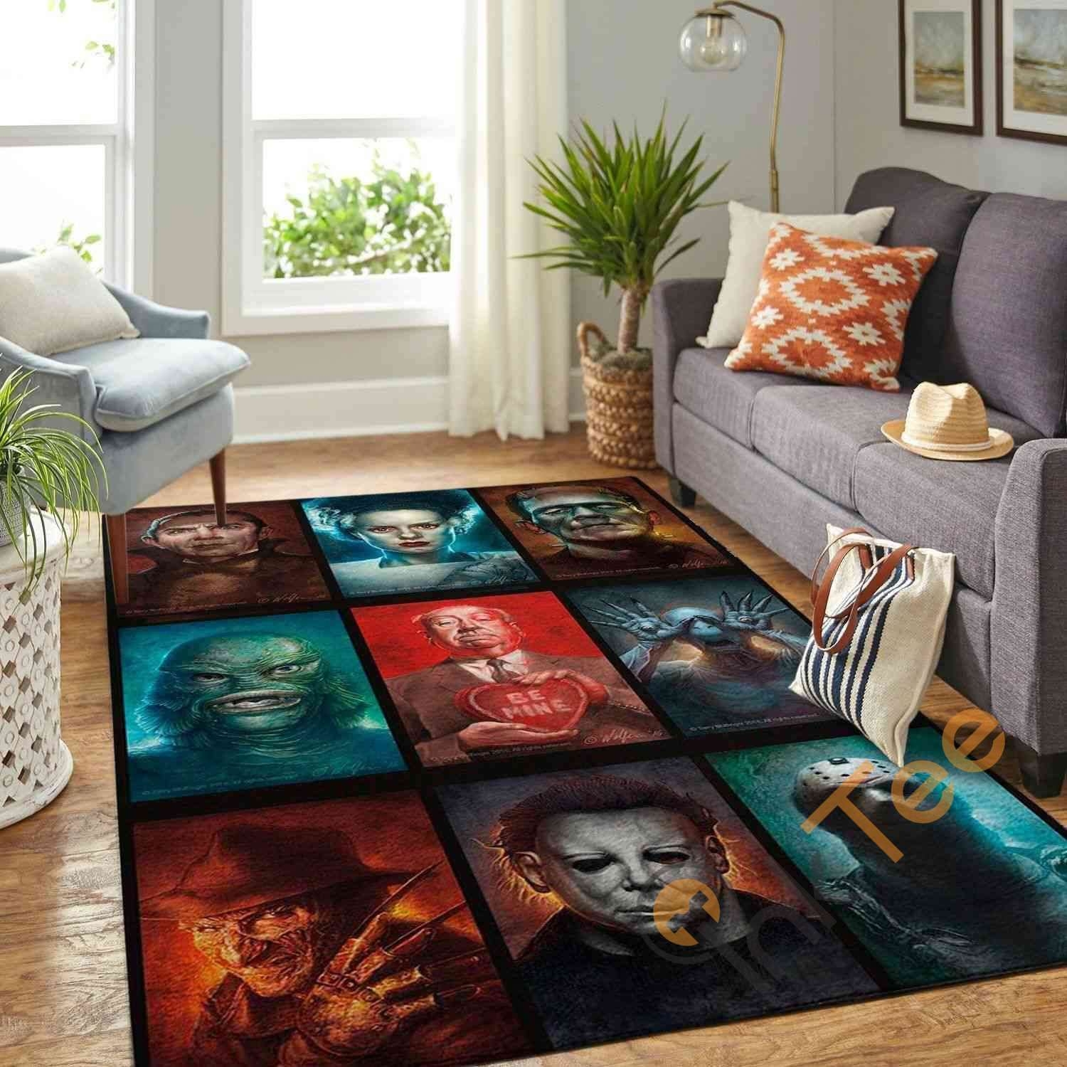 Horror Villain Characters Halloween Specail Area Rug - Unique Anime Apparel for Fans