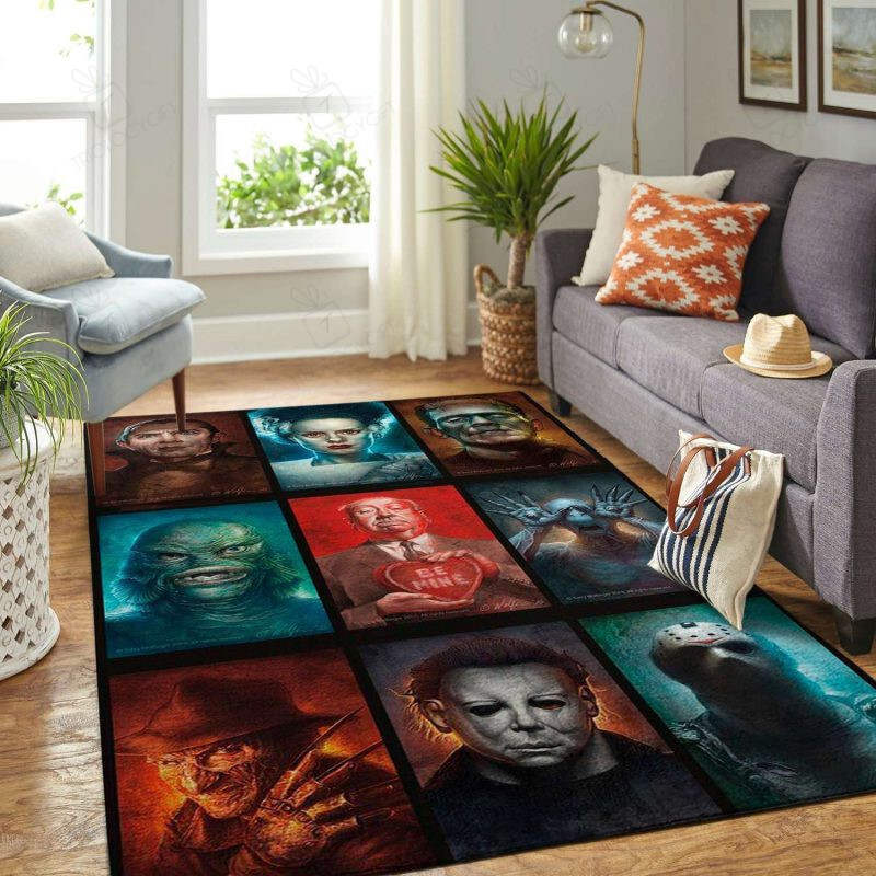 Horror Vs Villain CharacteTTG Rectangle Rug Decor Area Rugs For Living Room Bedroom Kitchen Rugs Home Carpet Flooring TTG015876
