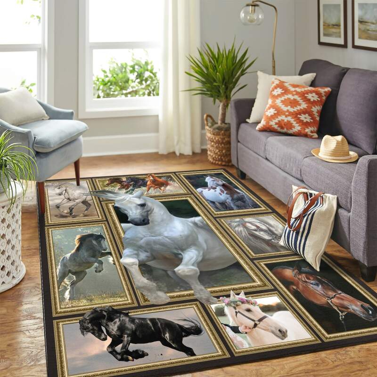 Horse Art Mk Carpet Area Rug - Unique Anime Apparel for Fans