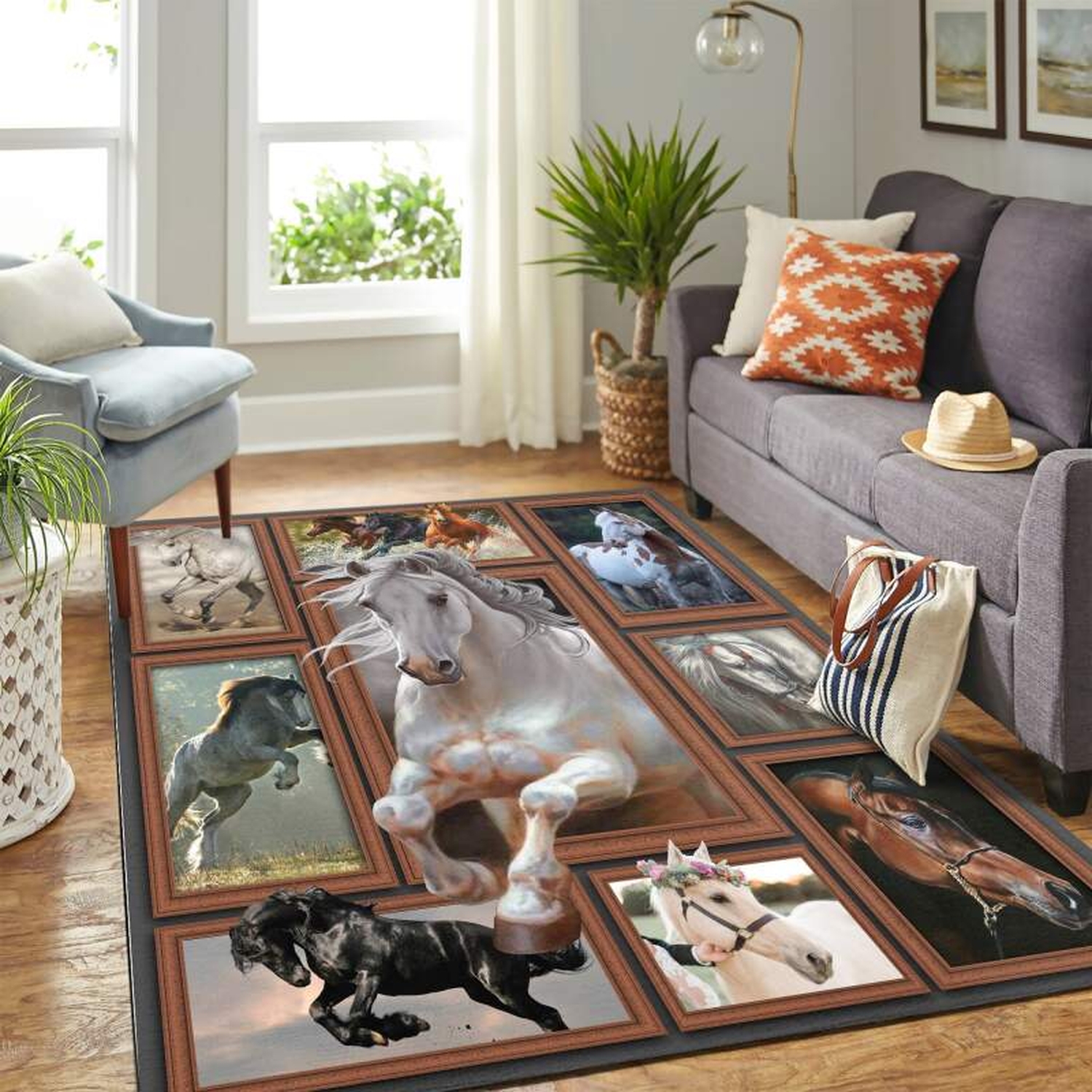 Horse Quilt Mk Carpet Area Rug - Unique Anime Apparel for Fans