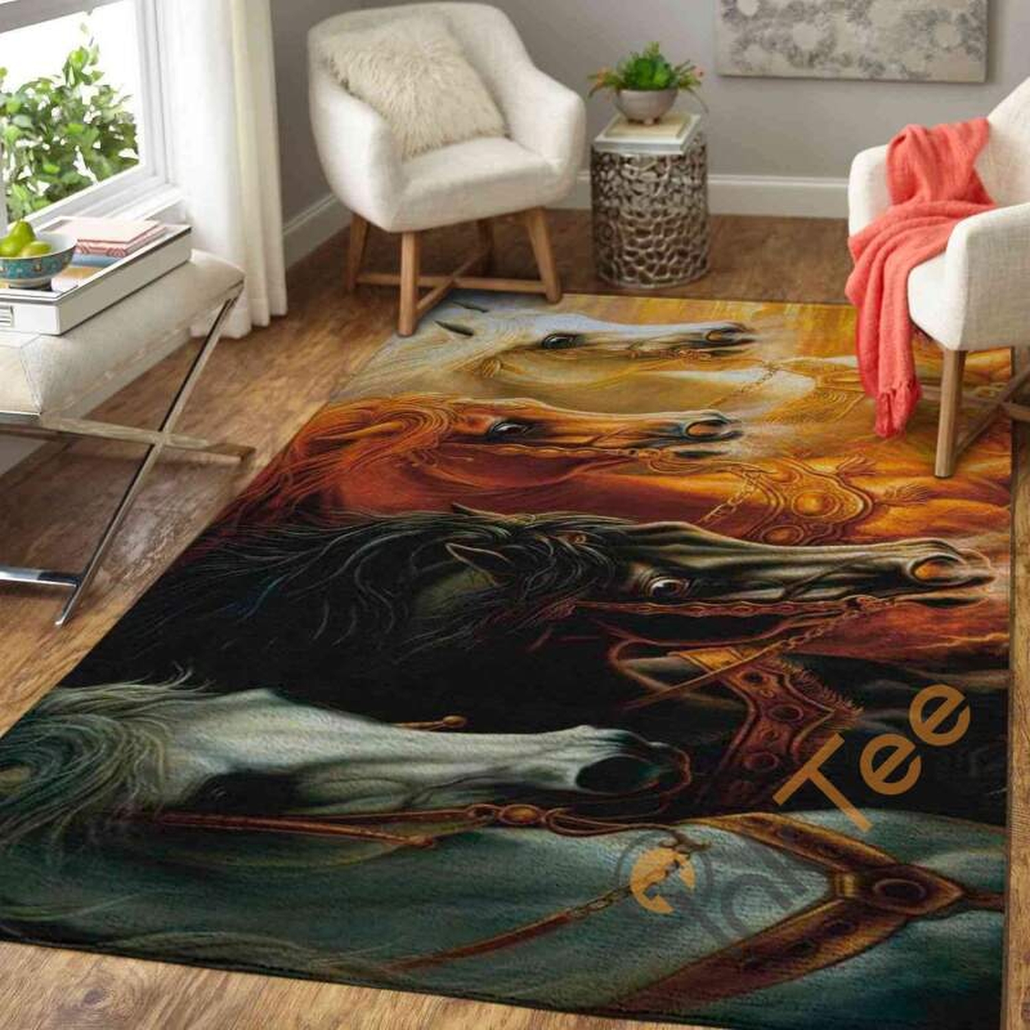 Horses Area Rug - Unique Anime Apparel for Fans