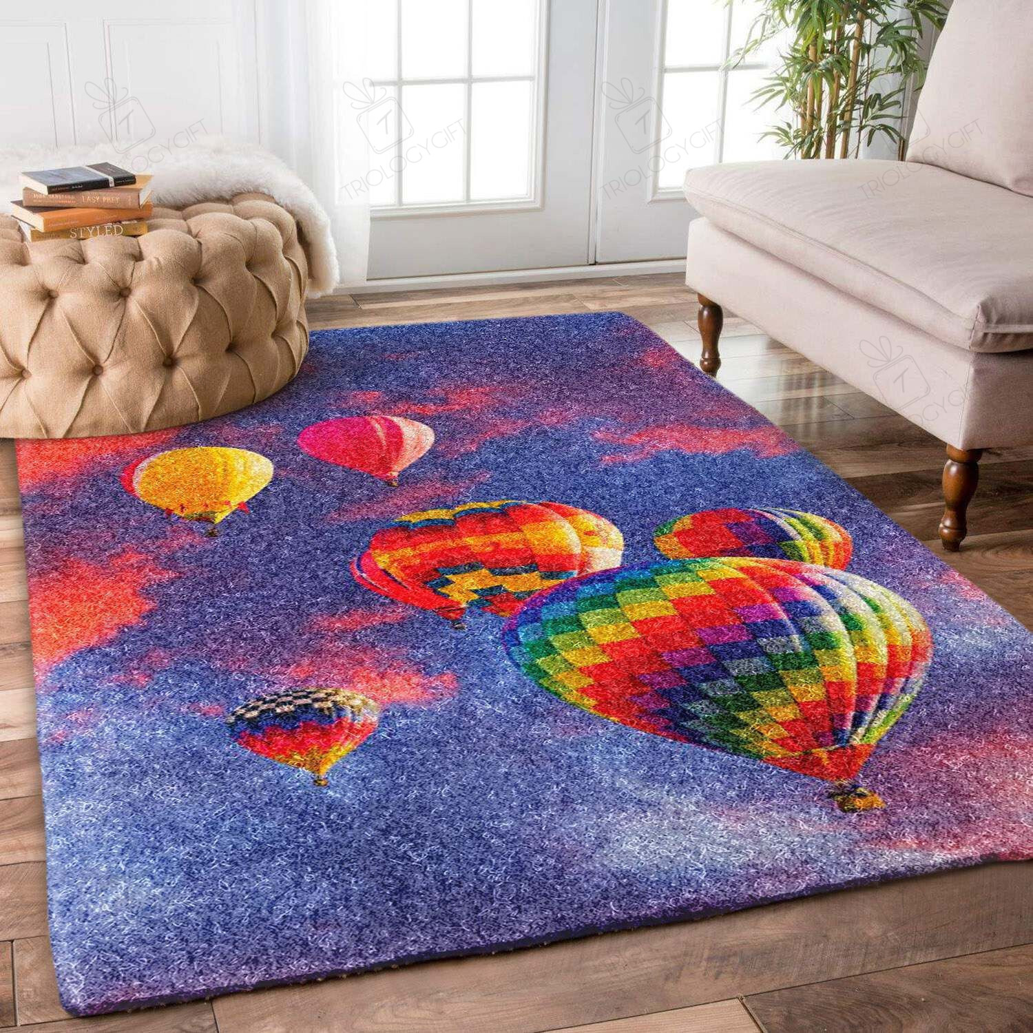 Hot Air Balloon Rectangle Rug Decor Area Rugs For Living Room Bedroom Kitchen Rugs Home Carpet Flooring TTG016203