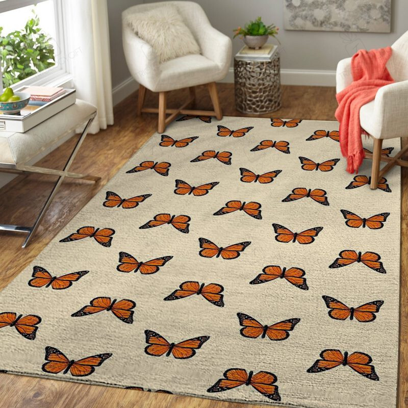 Hot Butterflies Rectangle Rug Decor Area Rugs For Living Room Bedroom Kitchen Rugs Home Carpet Flooring TTG016206