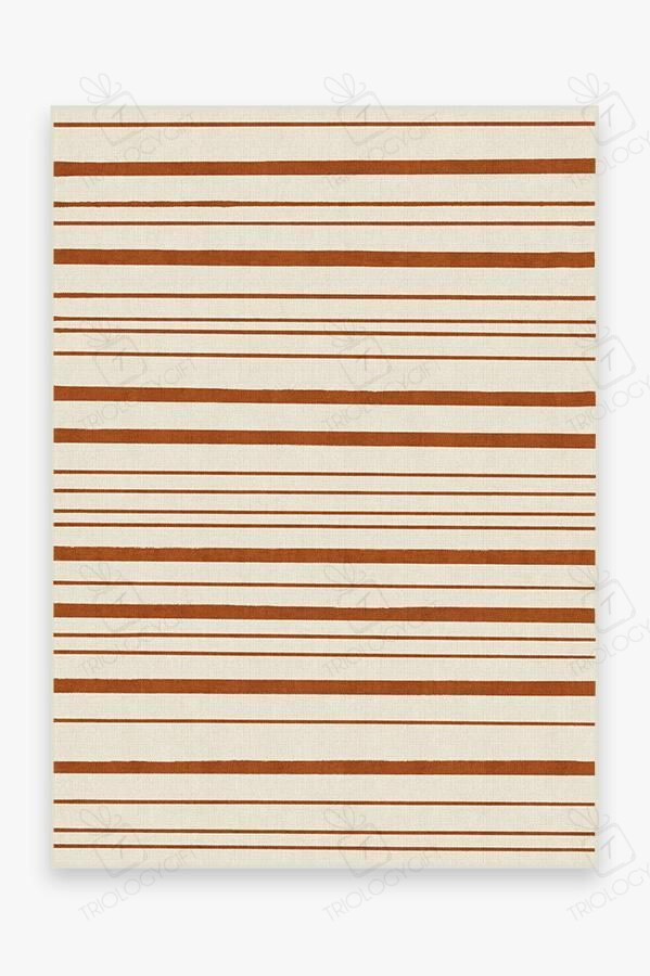 Hudson Stripe Rust Orange Rectangle Rug Decor Area Rugs For Living Room Bedroom Kitchen Rugs Home Carpet Flooring TTG016326