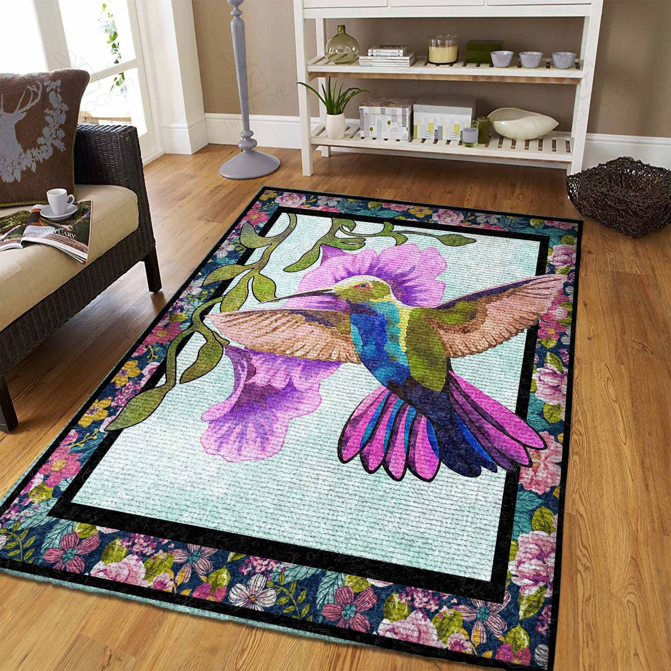 Hummingbird Rectangle Rug Decor Area Rugs For Living Room Bedroom Kitchen Rugs Home Carpet Flooring TTG016364