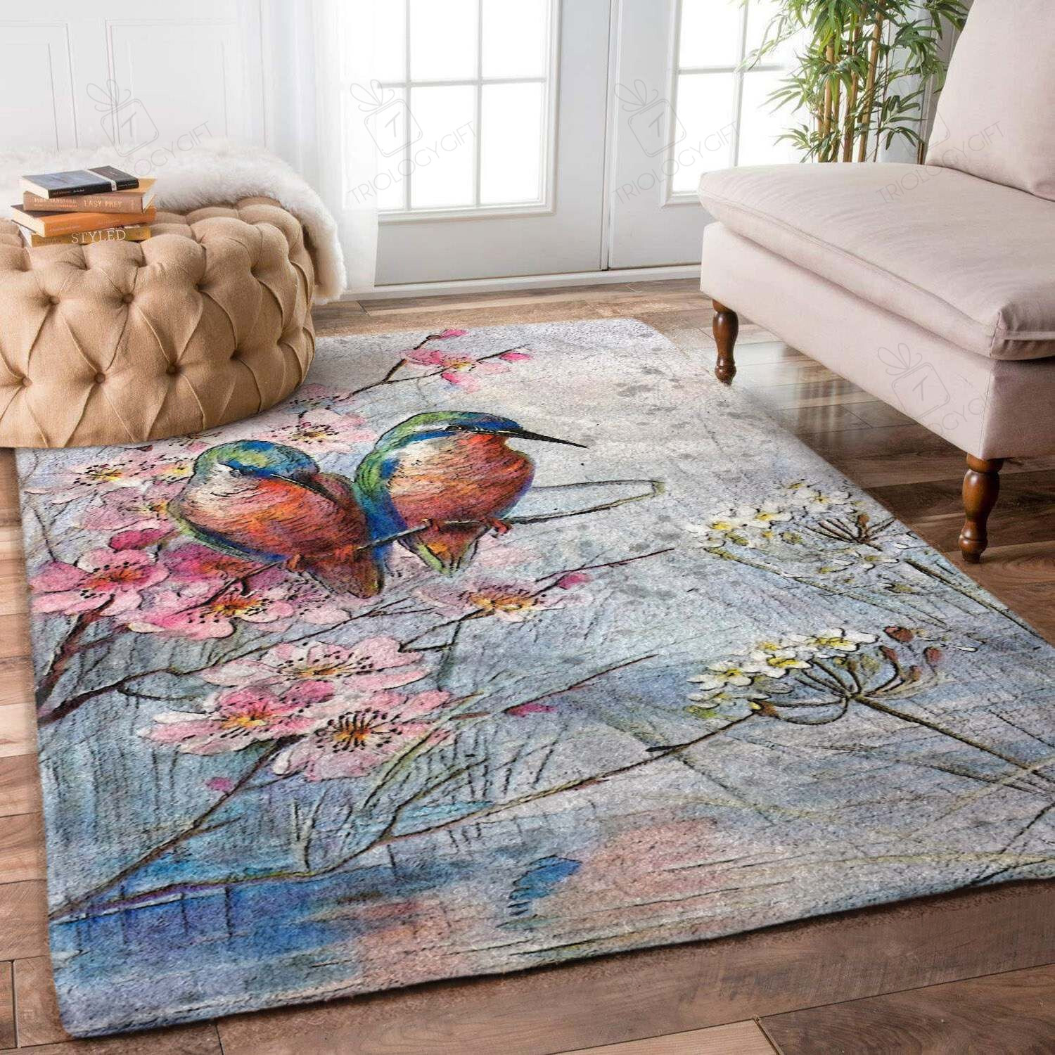 Hummingbird Rectangle Rug Decor Area Rugs For Living Room Bedroom Kitchen Rugs Home Carpet Flooring TTG016366