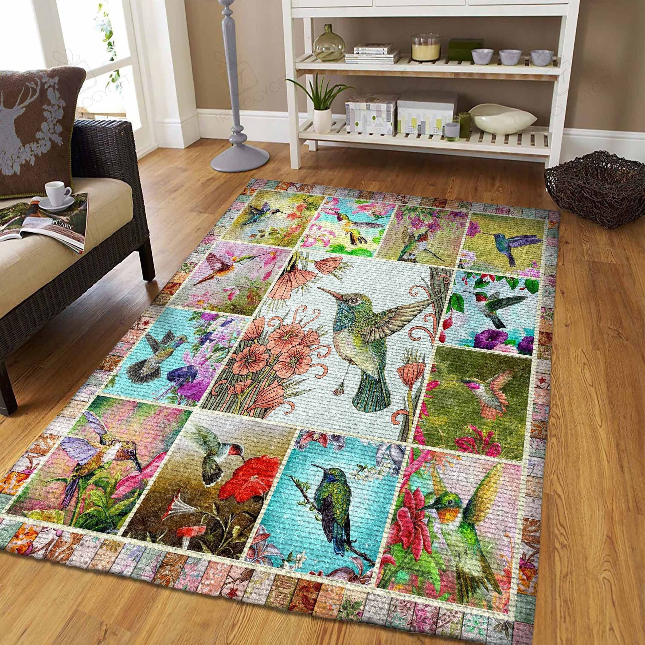 Hummingbird Rectangle Rug Decor Area Rugs For Living Room Bedroom Kitchen Rugs Home Carpet Flooring TTG016367