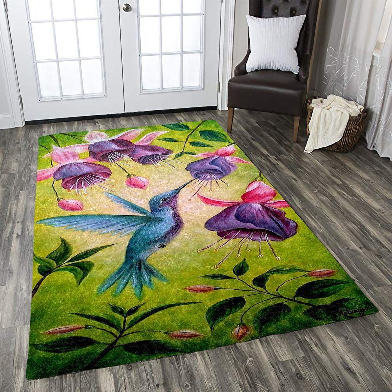 Hummingbird Rug - Unique Anime Apparel for Fans