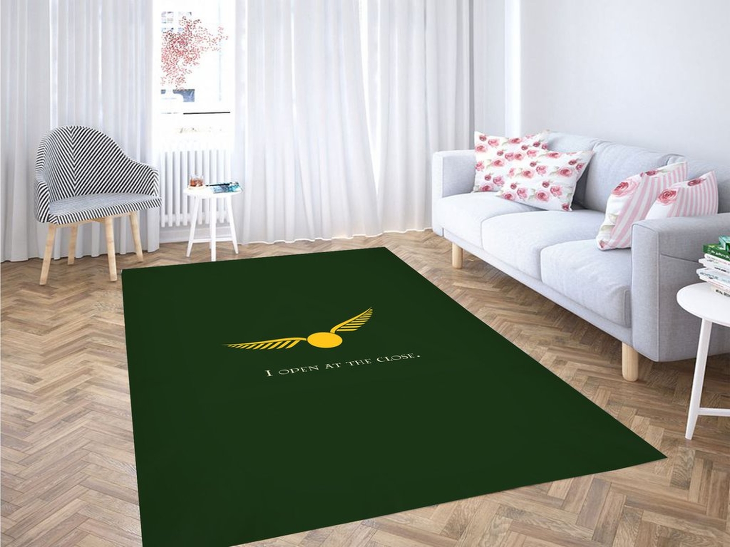 I Open At The Close Harry Potter Living Room Modern Carpet Rug - Unique Anime Apparel for Fans
