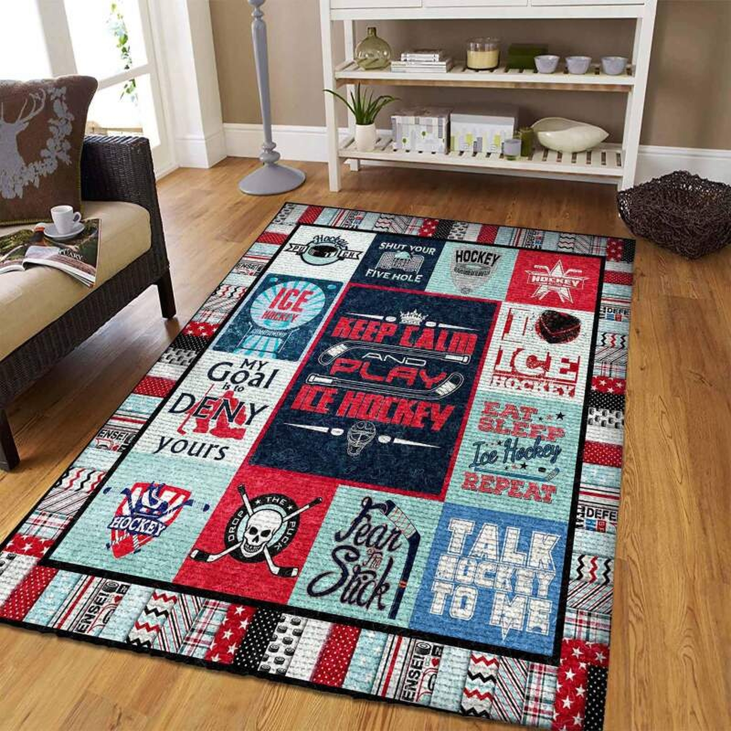 Ice Hockey Rug - Unique Anime Apparel for Fans
