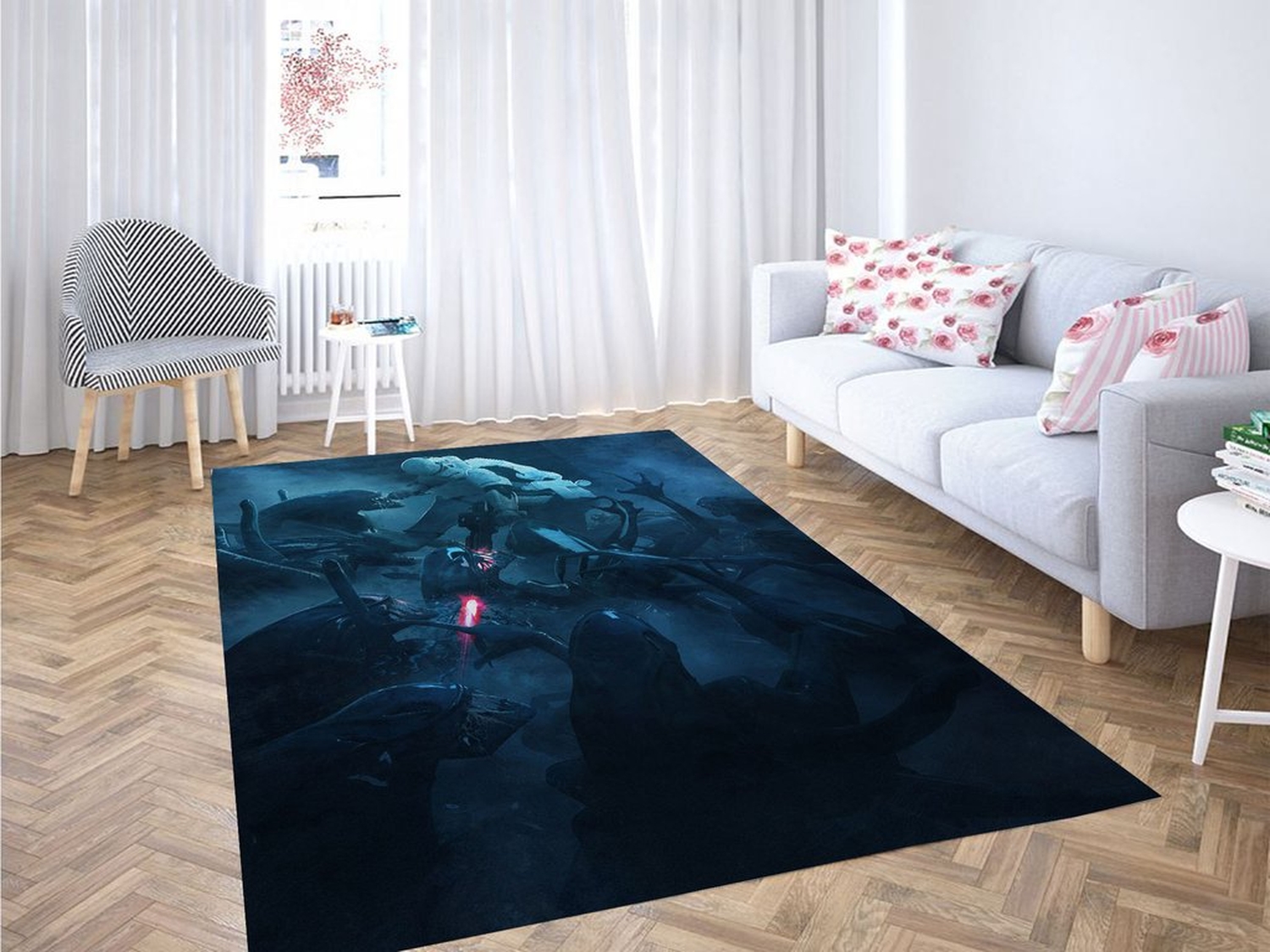 Illustration Star Wars Living Room Modern Carpet Rug - Unique Anime Apparel for Fans