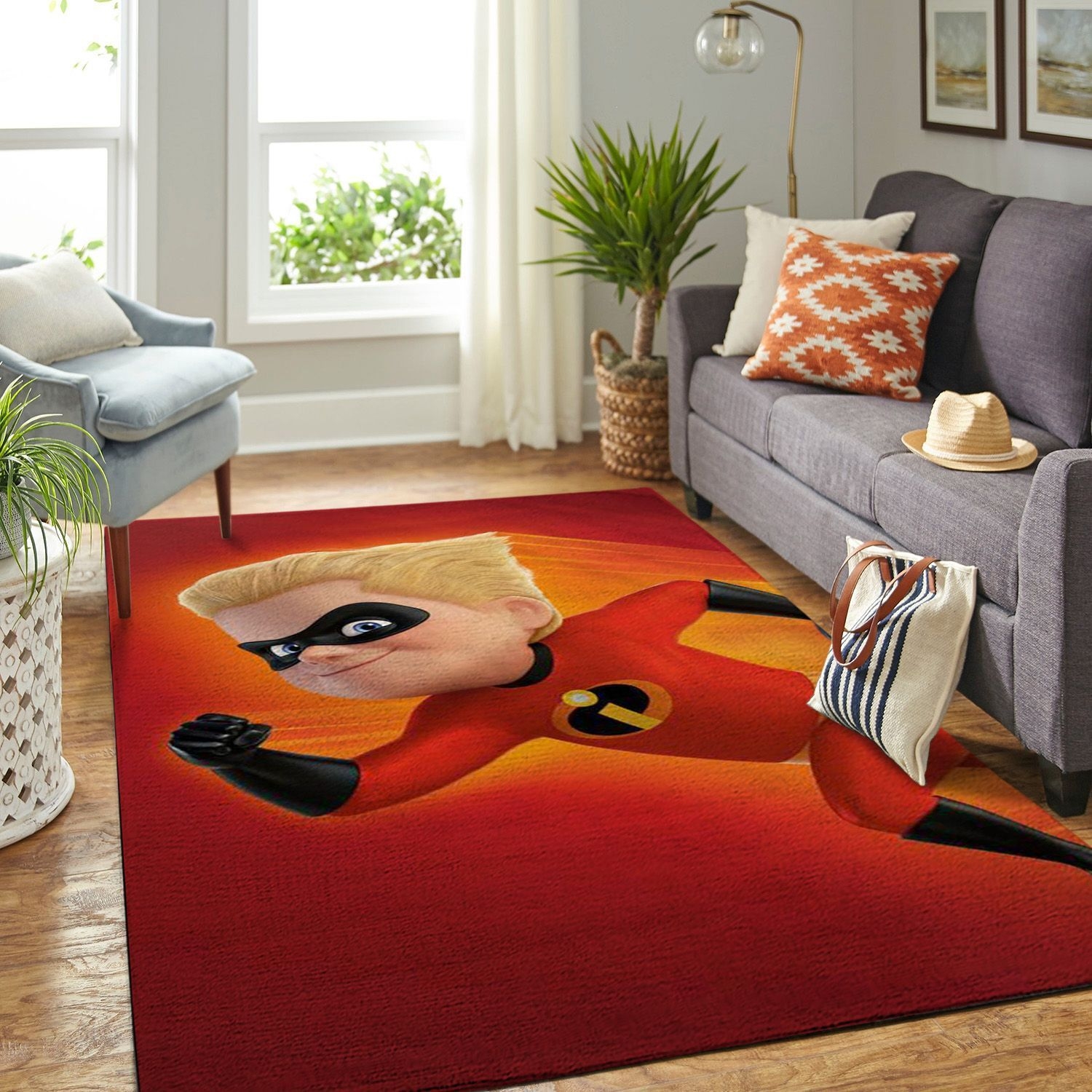 Incredibles Disney Movie Living Room Area Rug - Unique Anime Apparel for Fans
