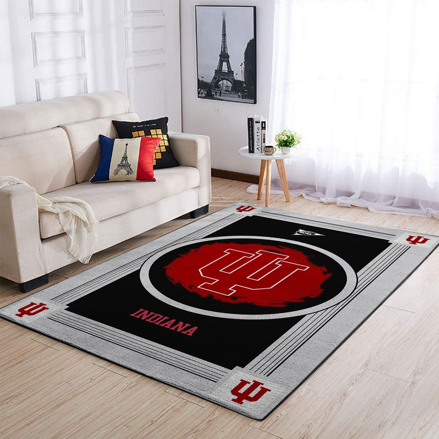 Indiana Hoosiers Living Room Area Rug - Unique Anime Apparel for Fans