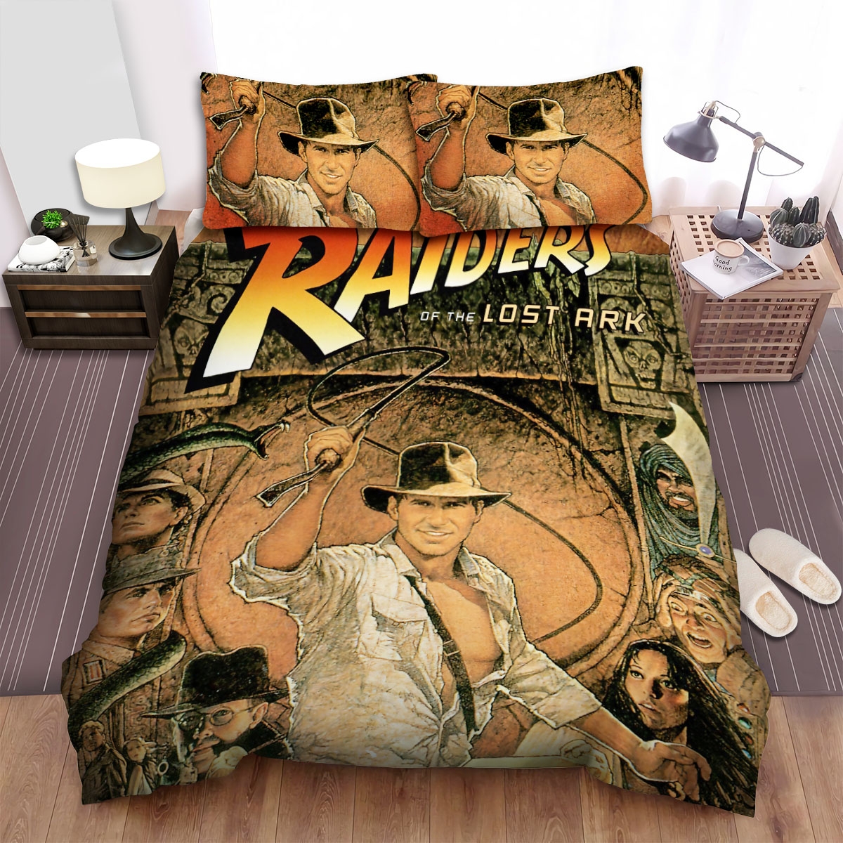 Indiana Jones And The Raiders Of The Lost Ark Treasure Hunt Bed Sheets Spread Duvet Cover Bedding Set - Unique Anime Apparel for Fans