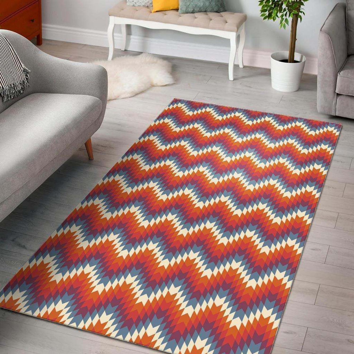 Indians Native American Navajo Aztec Pendleton Tribal Gs Cl Ld2418 Living Room Area Rug - Unique Anime Apparel for Fans