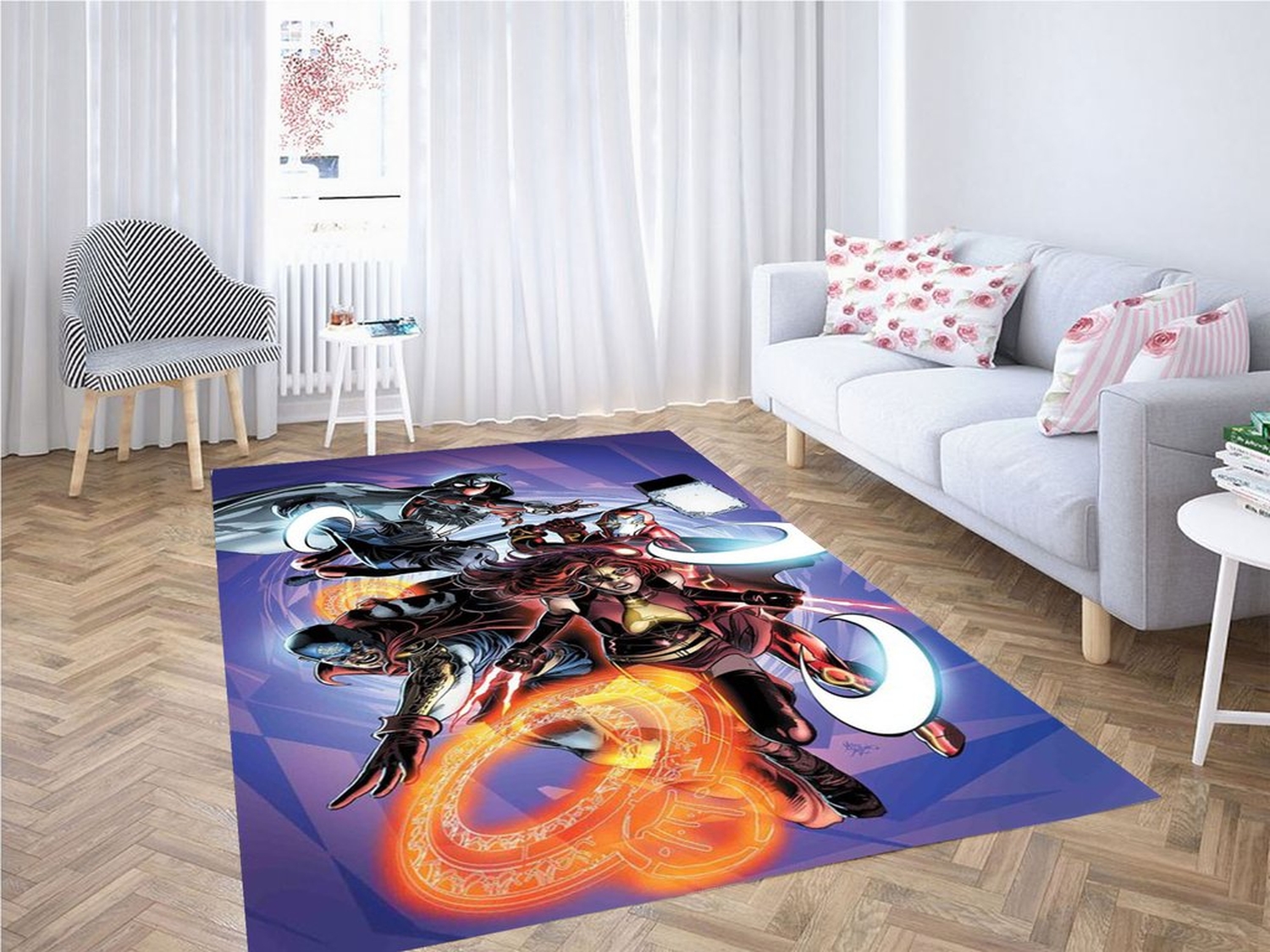 Infinity Wars Comic Living Room Modern Carpet Rug - Unique Anime Apparel for Fans