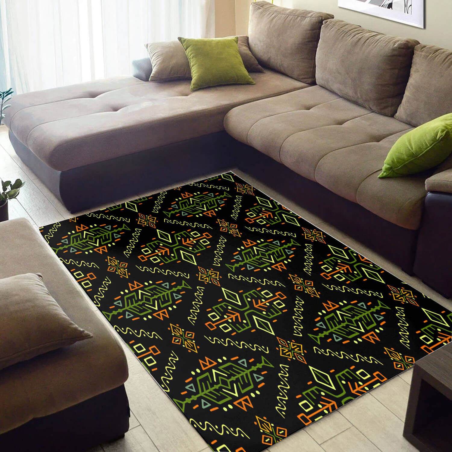 Inspired African American Adorable Ethnic Seamless Pattern Large Carpet Home Rug - Unique Anime Apparel for Fans