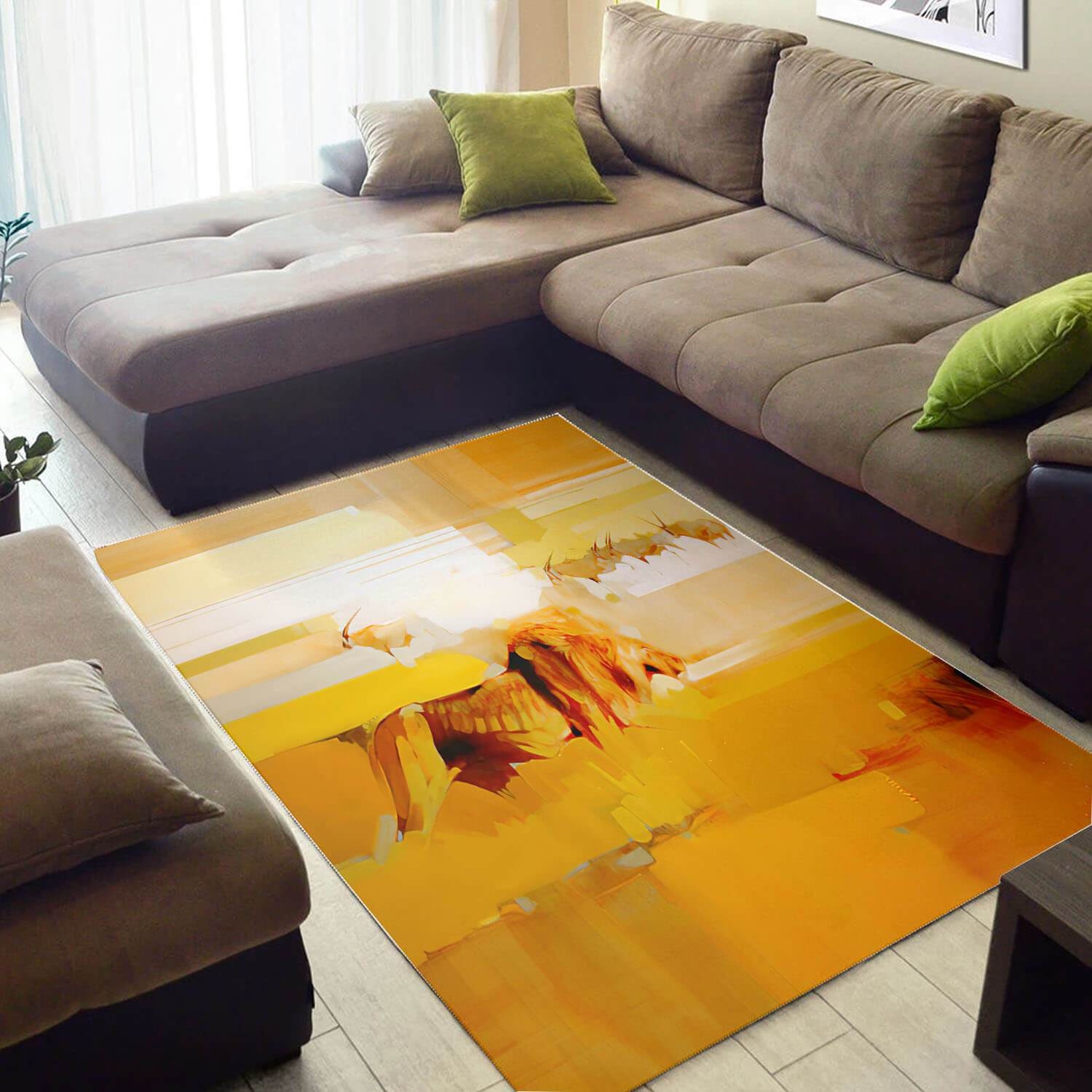 Inspired African American Cute Afro Wildlife Animals Carpet Room Rug - Unique Anime Apparel for Fans