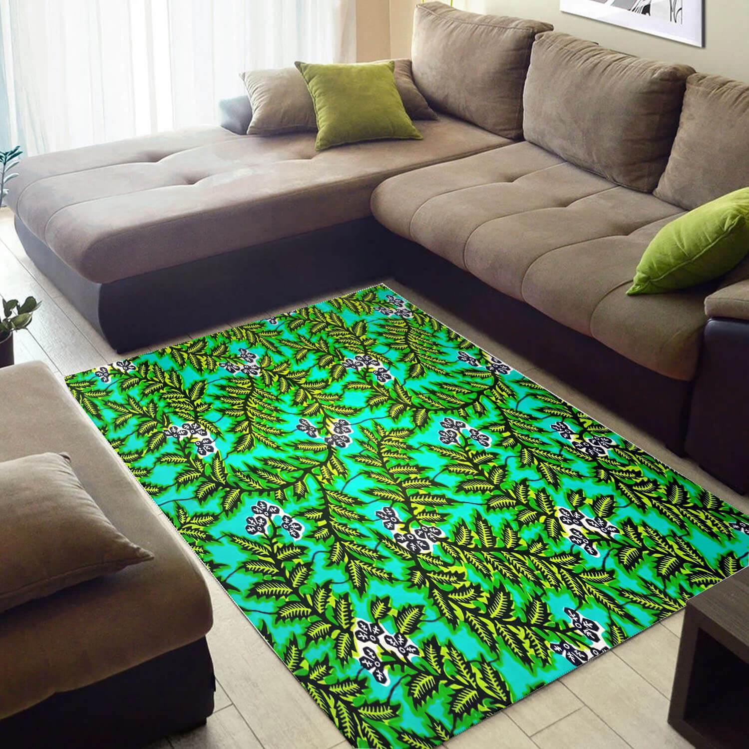 Inspired African Awesome Afrocentric Art Style Area Living Room Rug - Unique Anime Apparel for Fans