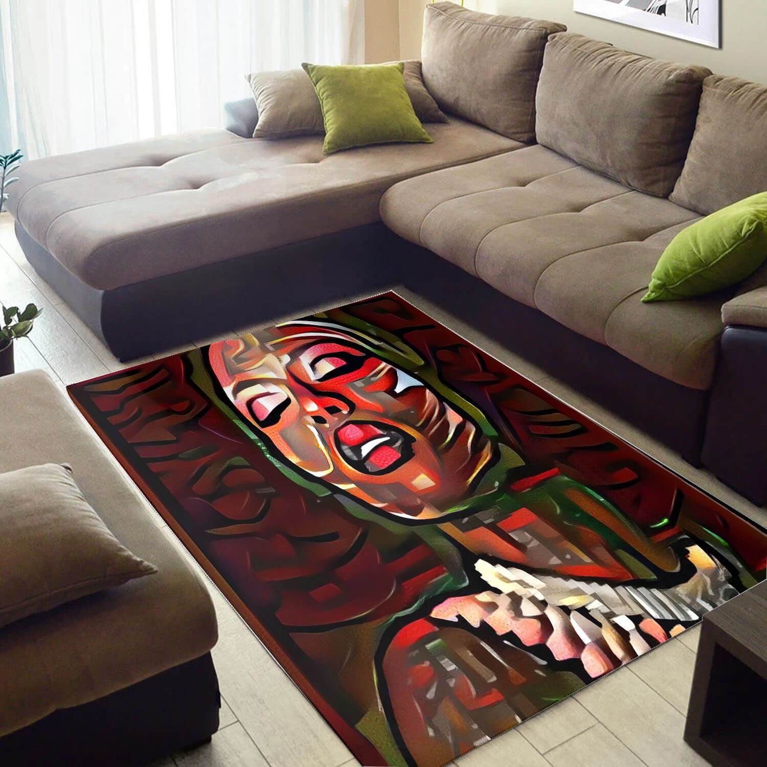 Inspired African Beautiful Afrocentric Girl Large Home Rug - Unique Anime Apparel for Fans